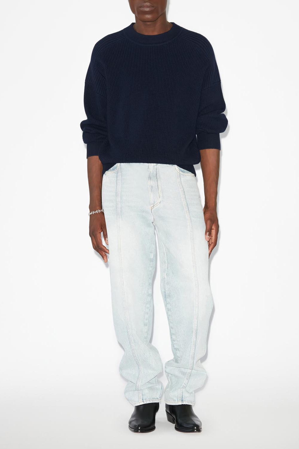 Barry 메리노 울 스웨터 - Midnight - Man - 3