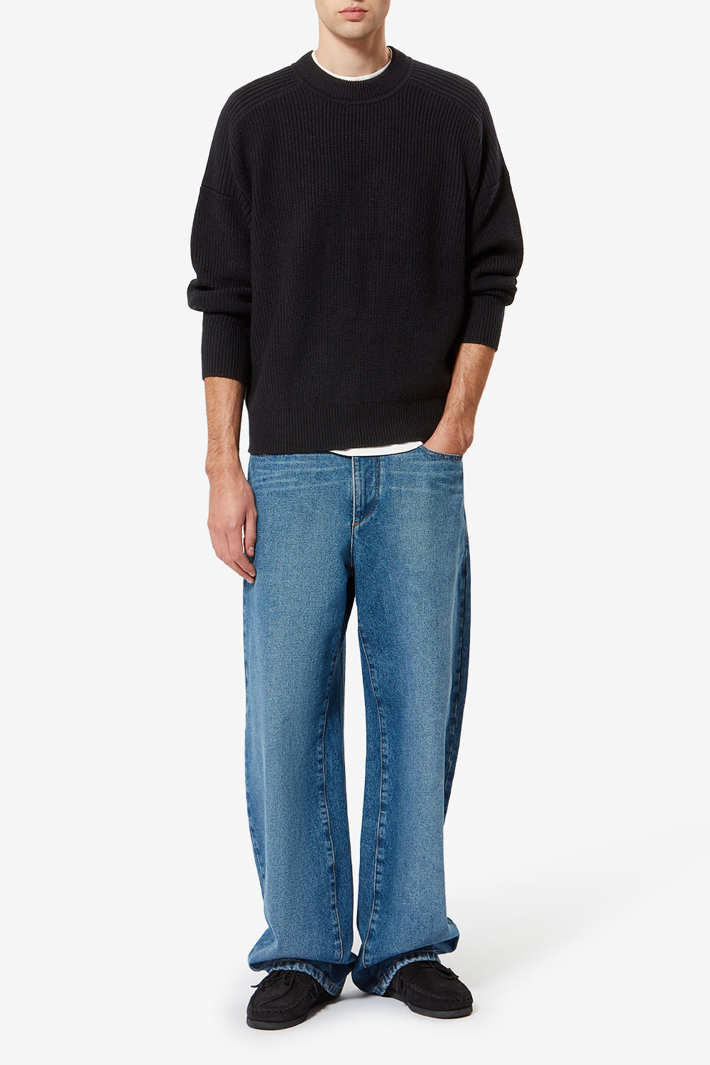 Maglione barry in lana merino - Midnight - Man - 3