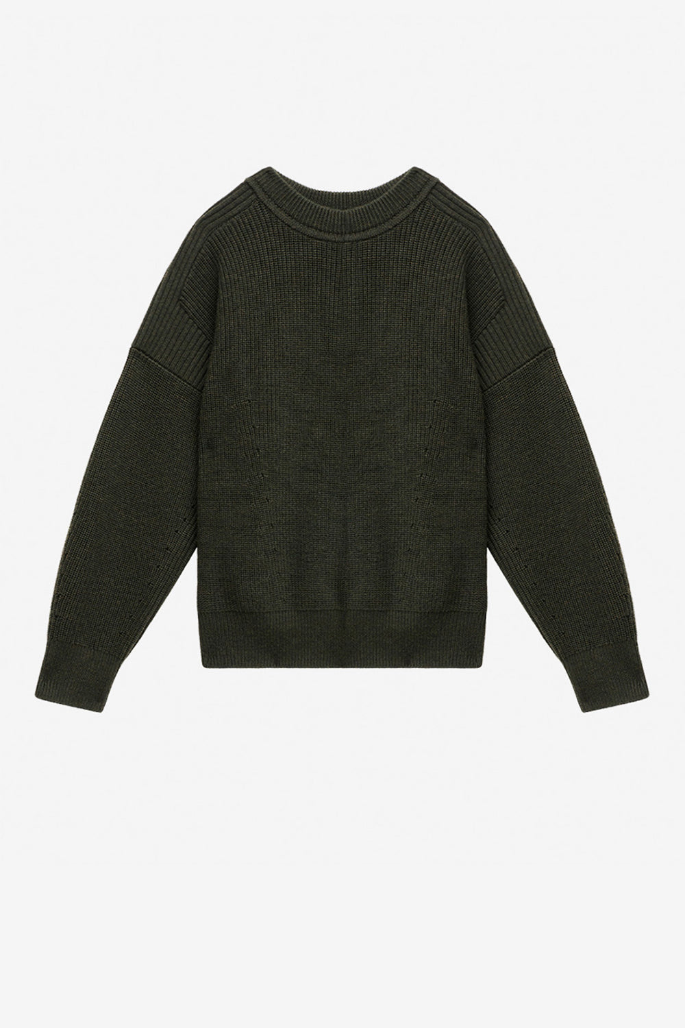 Barry ribbed wool sweater - Khaki - Man - 1