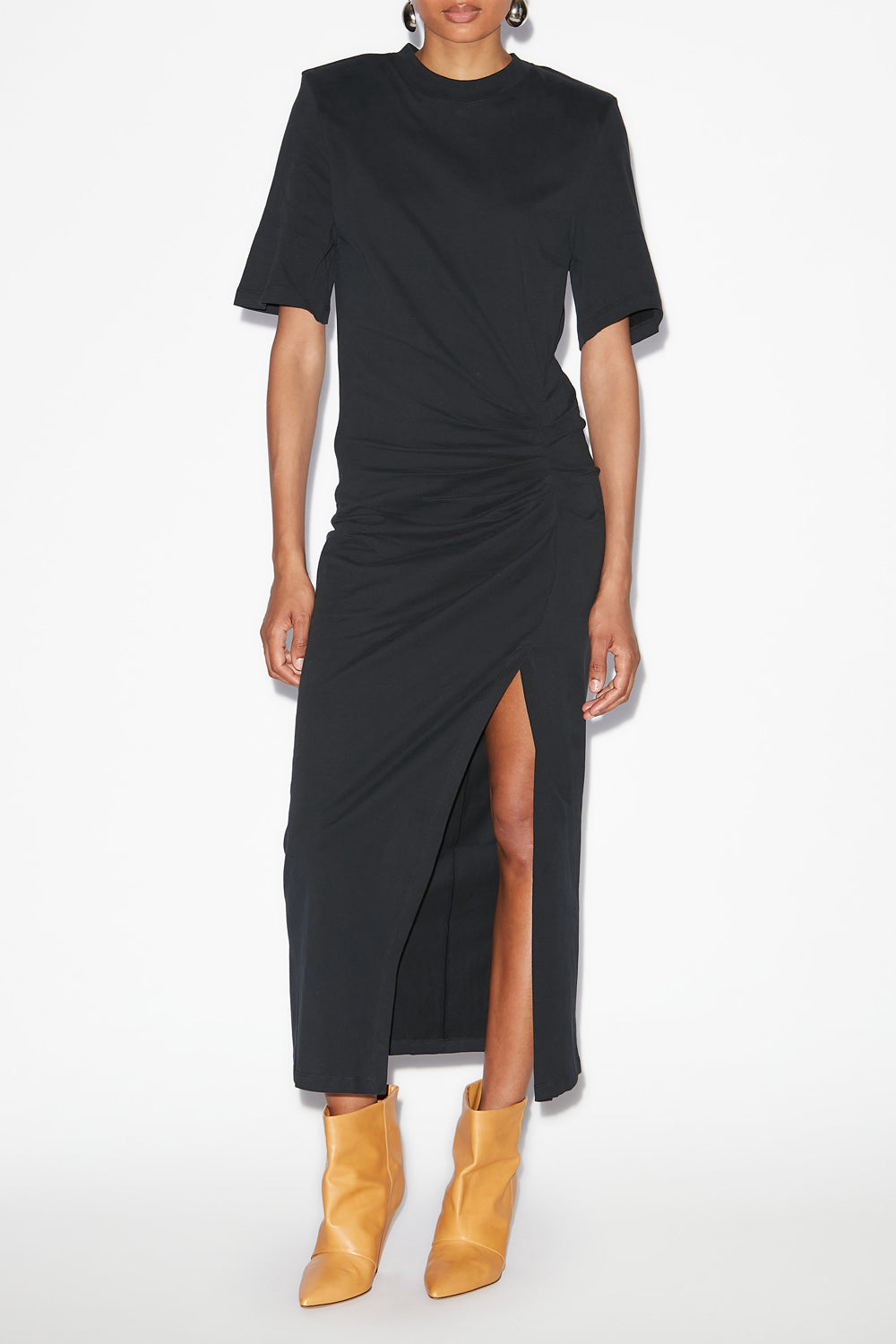 Lexia 無地コットン ミディ丈 tシャツドレス - 黒 - Woman - 2