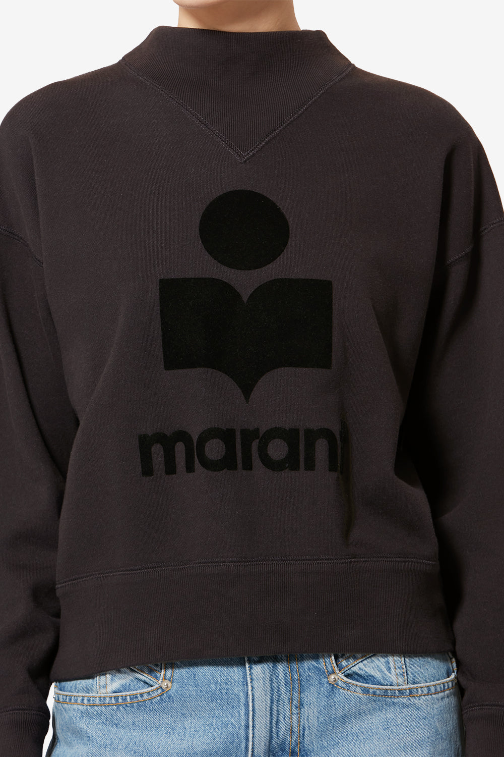 Sweatshirt en coton à logo mody - Noir délavé - Woman - 3