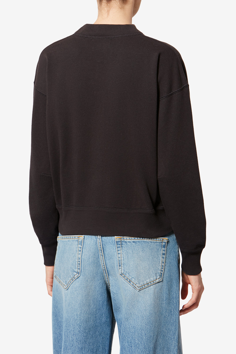 Sweatshirt en coton à logo mody - Noir délavé - Woman - 5