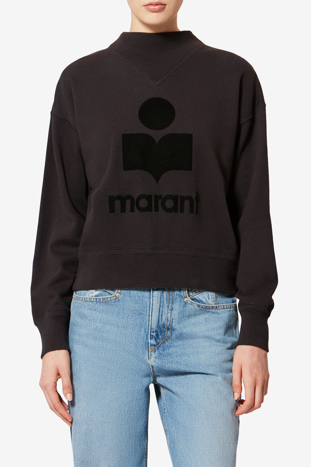 Sweatshirt en coton à logo mody - Noir délavé - Woman - 4