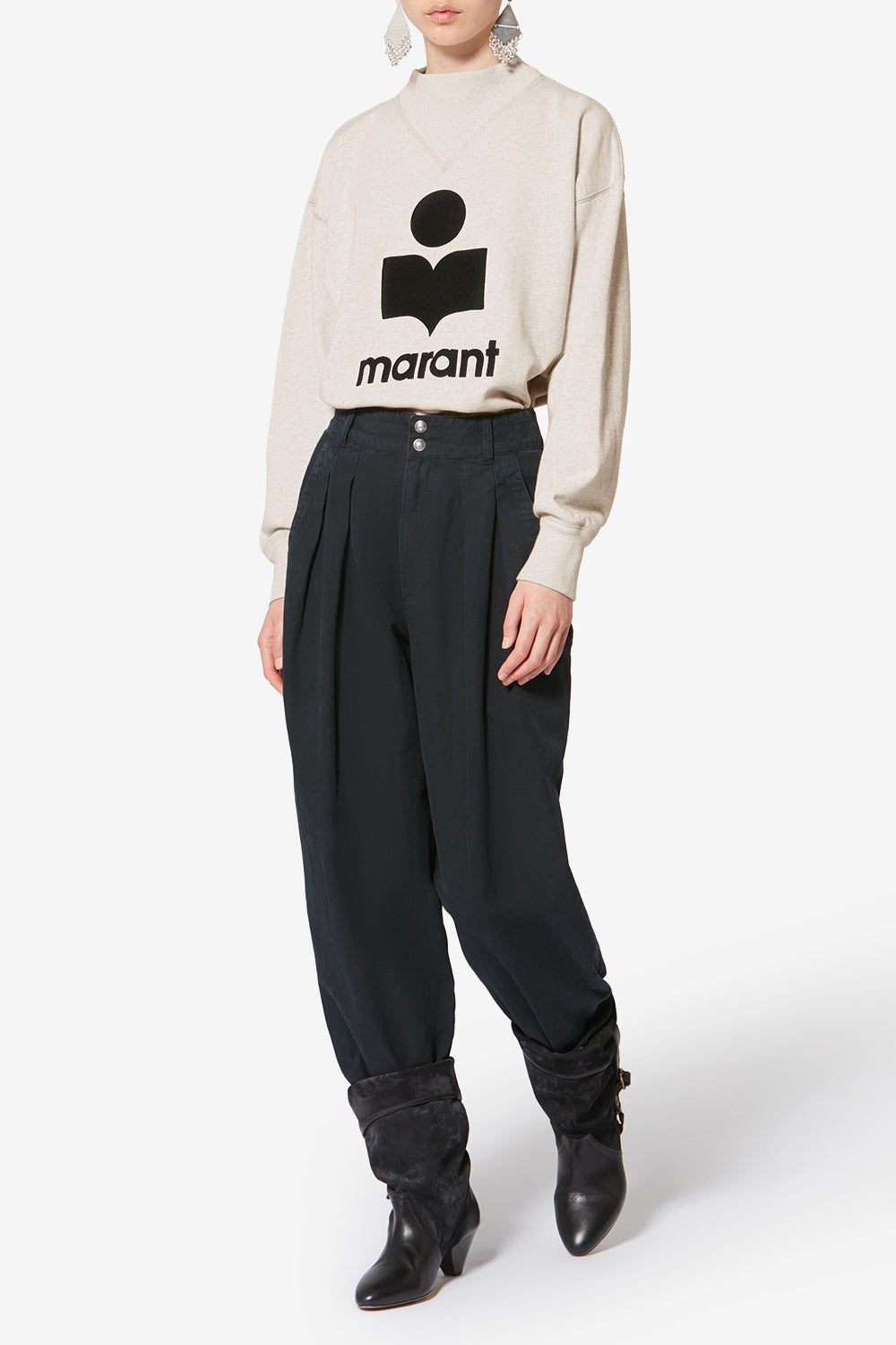 Sweatshirt en coton à logo mody - Écru - Woman - 2