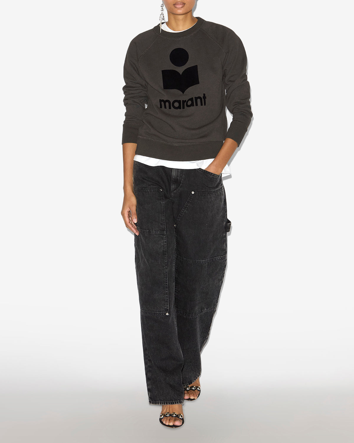 Millyny スウェットシャツ Woman ウォッシュドブラック 3