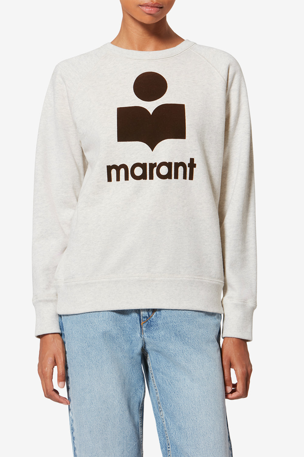 Sweatshirt en coton à logo millyny - Écru-marron - Woman - 4