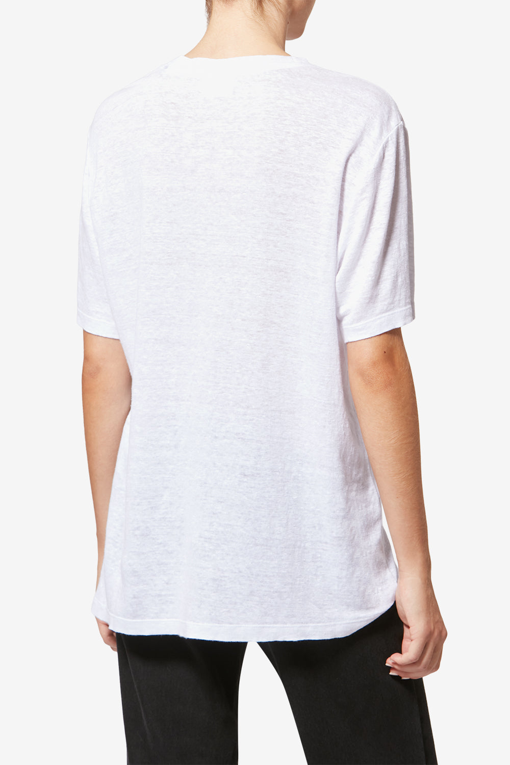 Zewel 無地リネン ロゴ tシャツ - White-light gold - Woman - 5