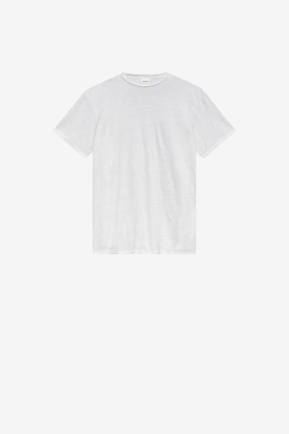 Koldi linen logo t-shirt - White-light gold - Woman - 1