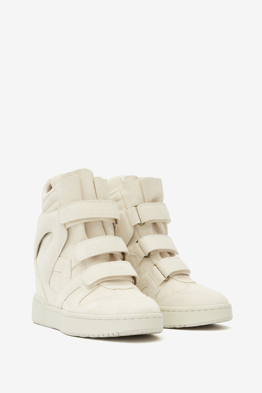 Im3 high-top leather wedge sneakers - Chalk - Woman - 3
