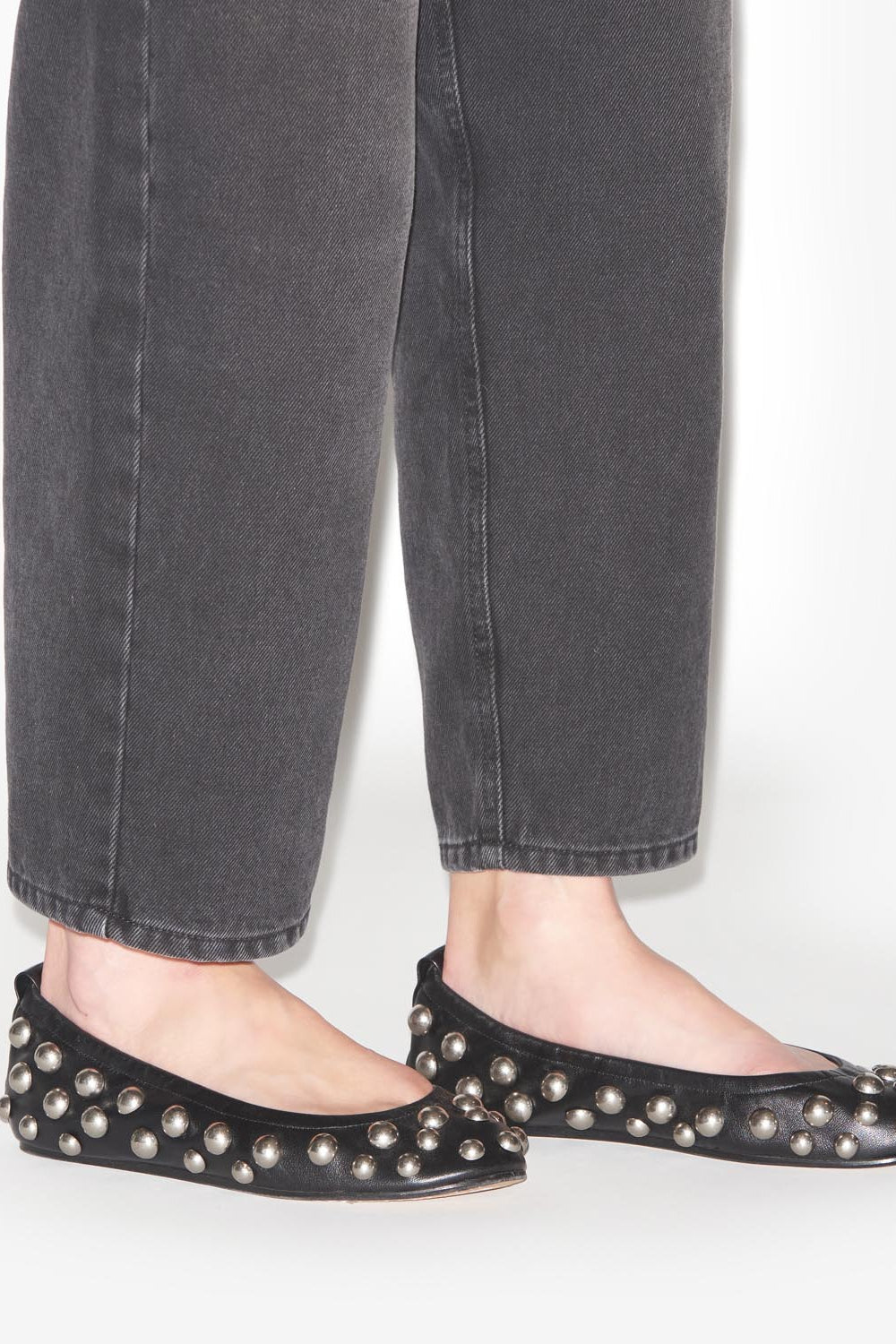 Belna スタッズ付きバレエシューズ - 黒 - Woman - 5