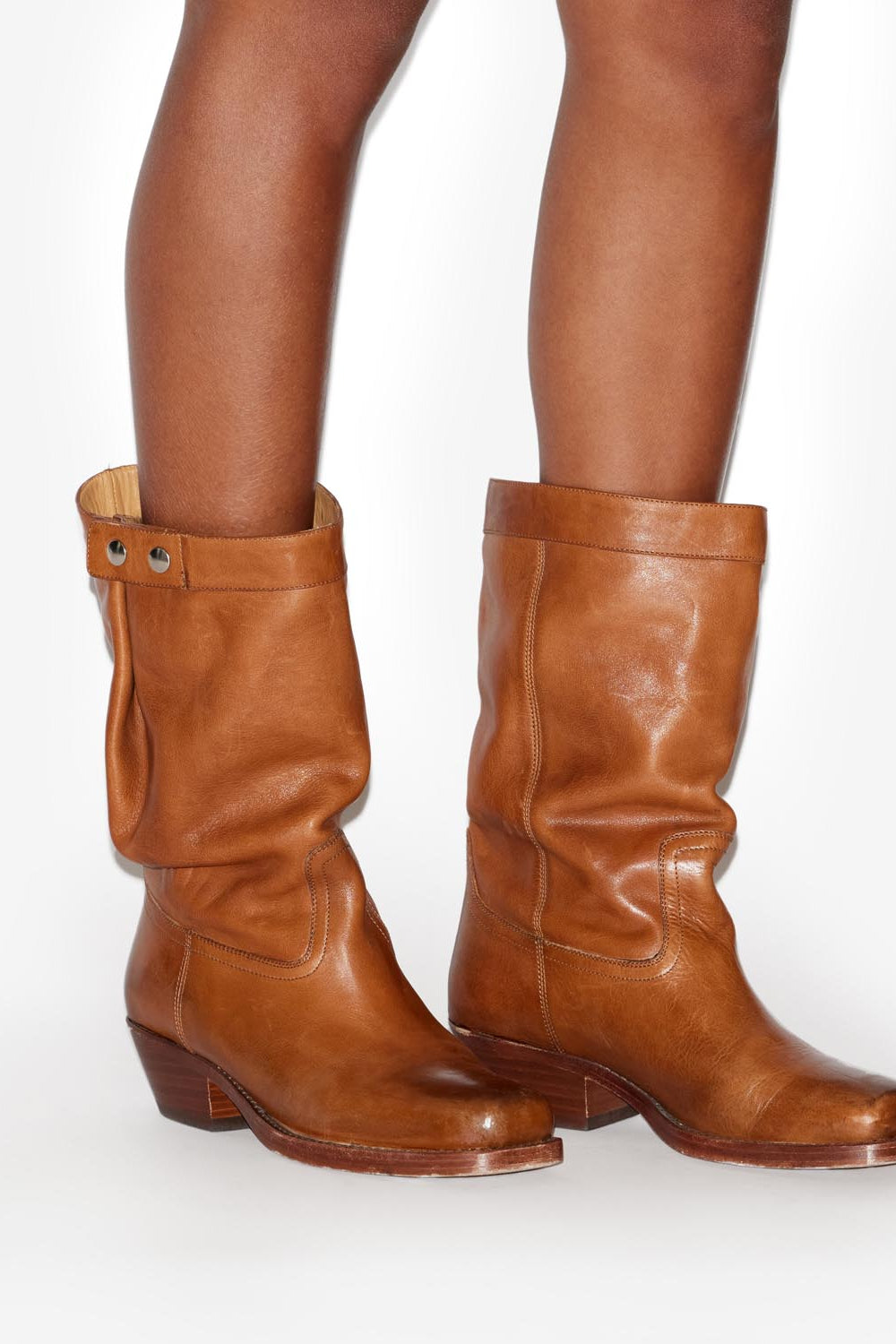 Ademe レザー バイカースタイルブーツ - Havana - Woman - 5