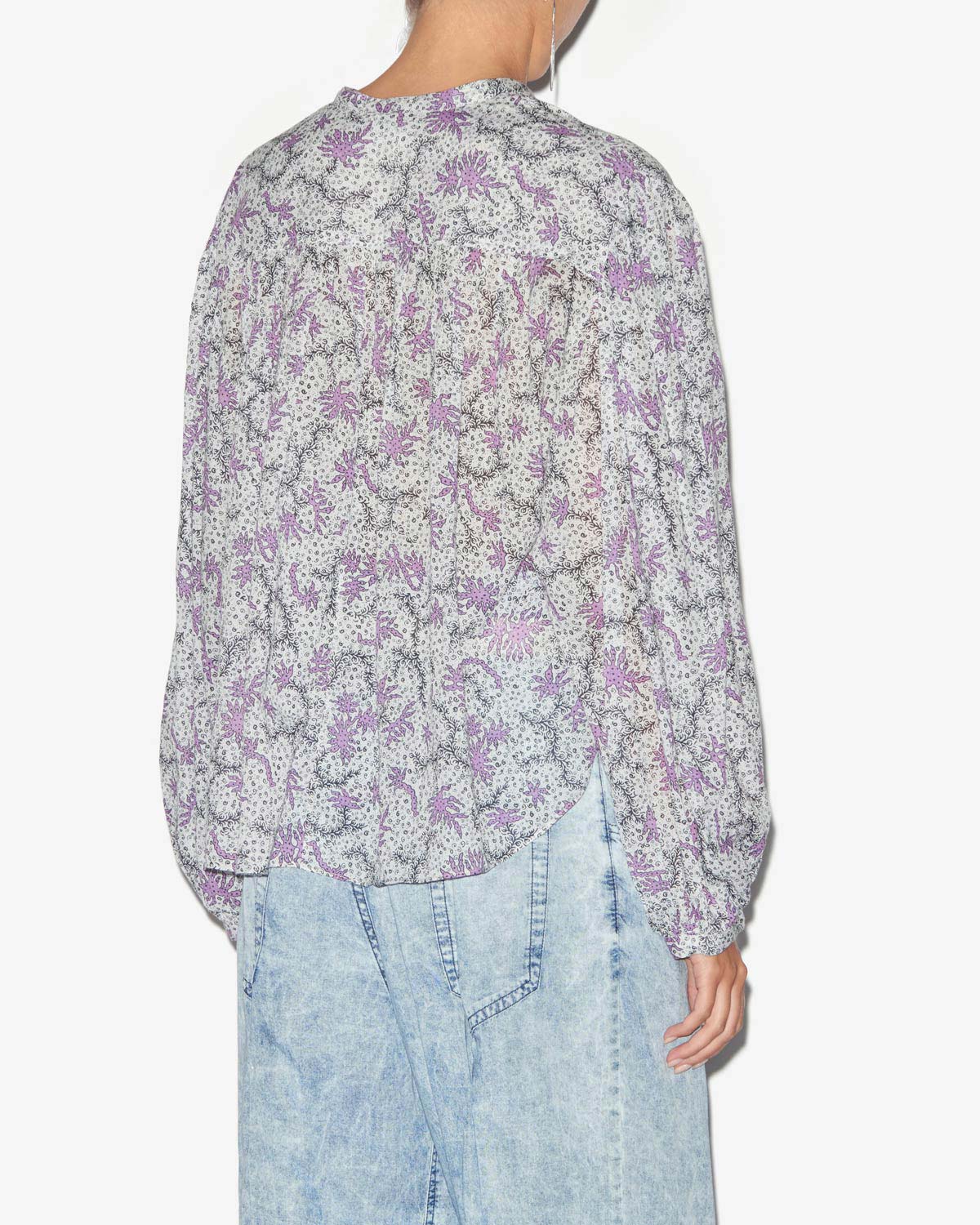 Blusa salika Woman Ecru-lilac 3