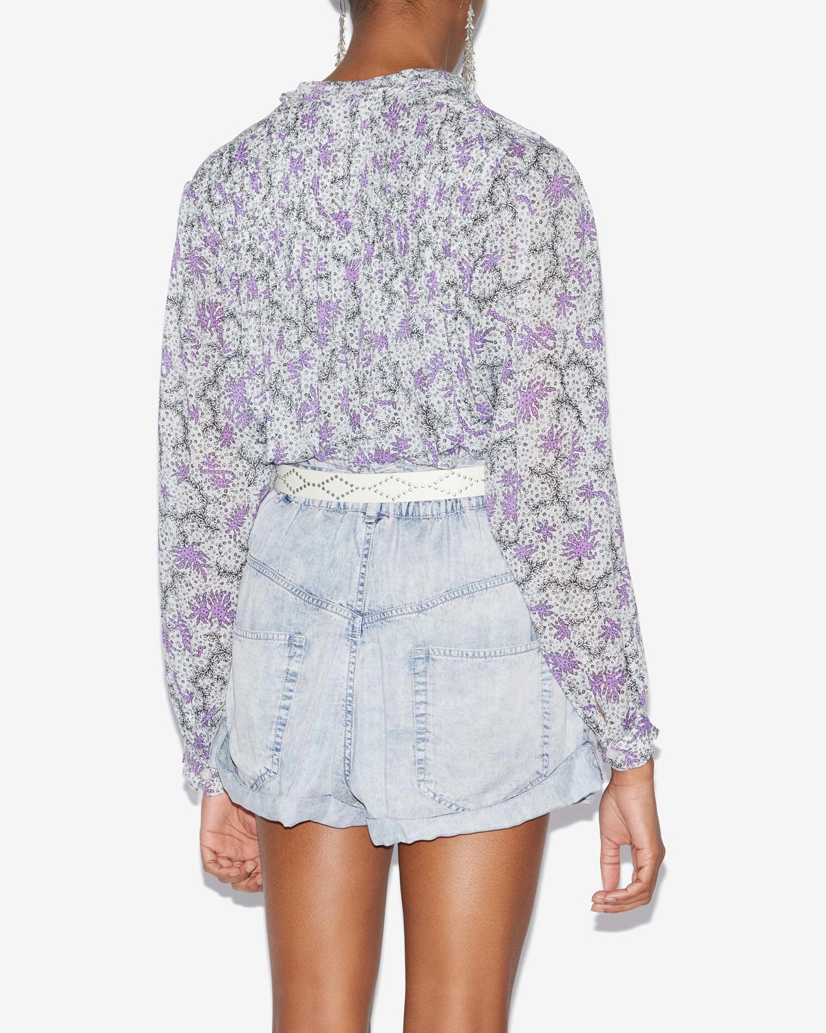 Blusa dubna Woman Ecru-lilac 3