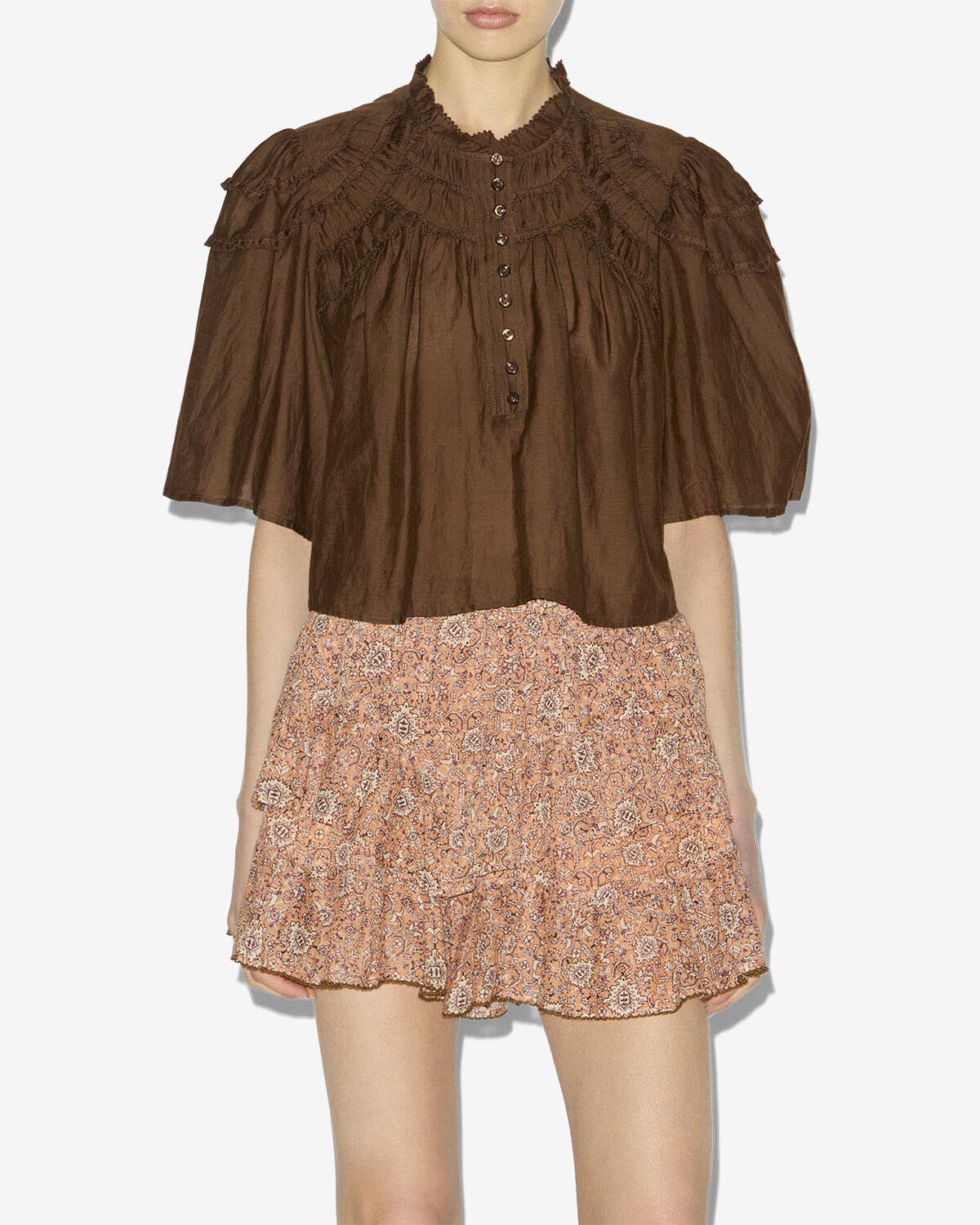 Carmen top Woman Dark khaki 2