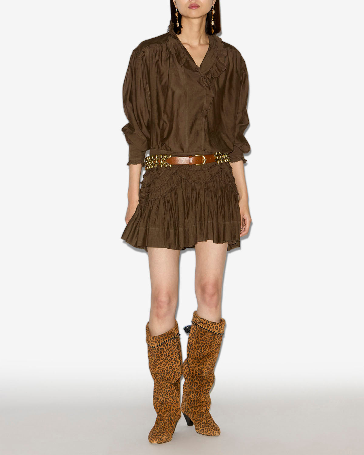Falda ceola Woman Dark khaki 4