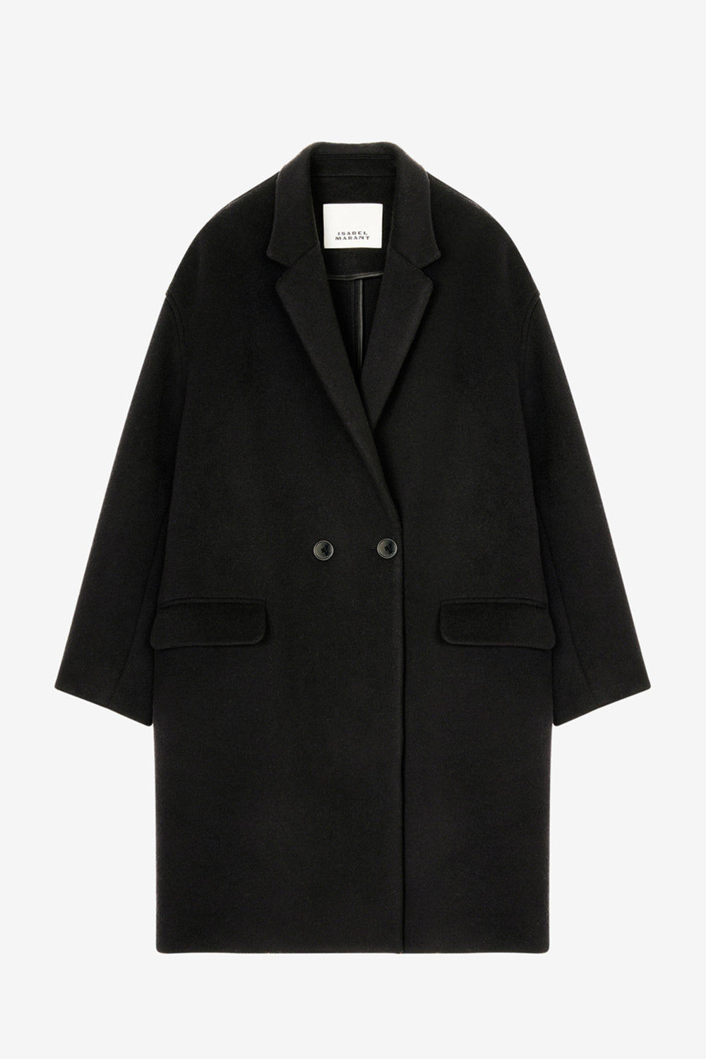 에페고지(efegozi) 울 & 캐시미어 플레인 코트 - 검은색 - Woman - 1