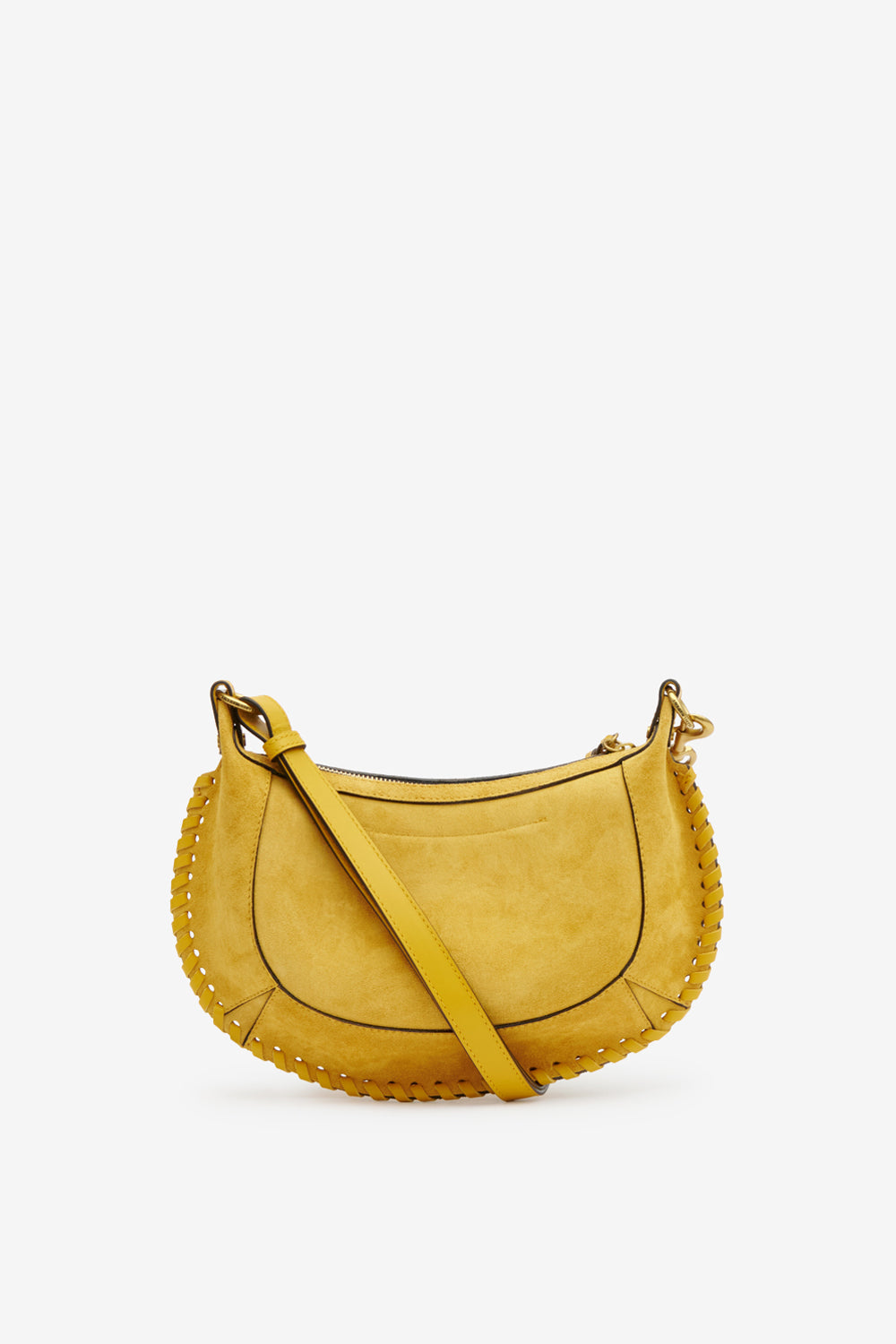 Oskan moon 編み込み入り カーフスエードレザー ハンドバッグ - Saffron - Woman - 3