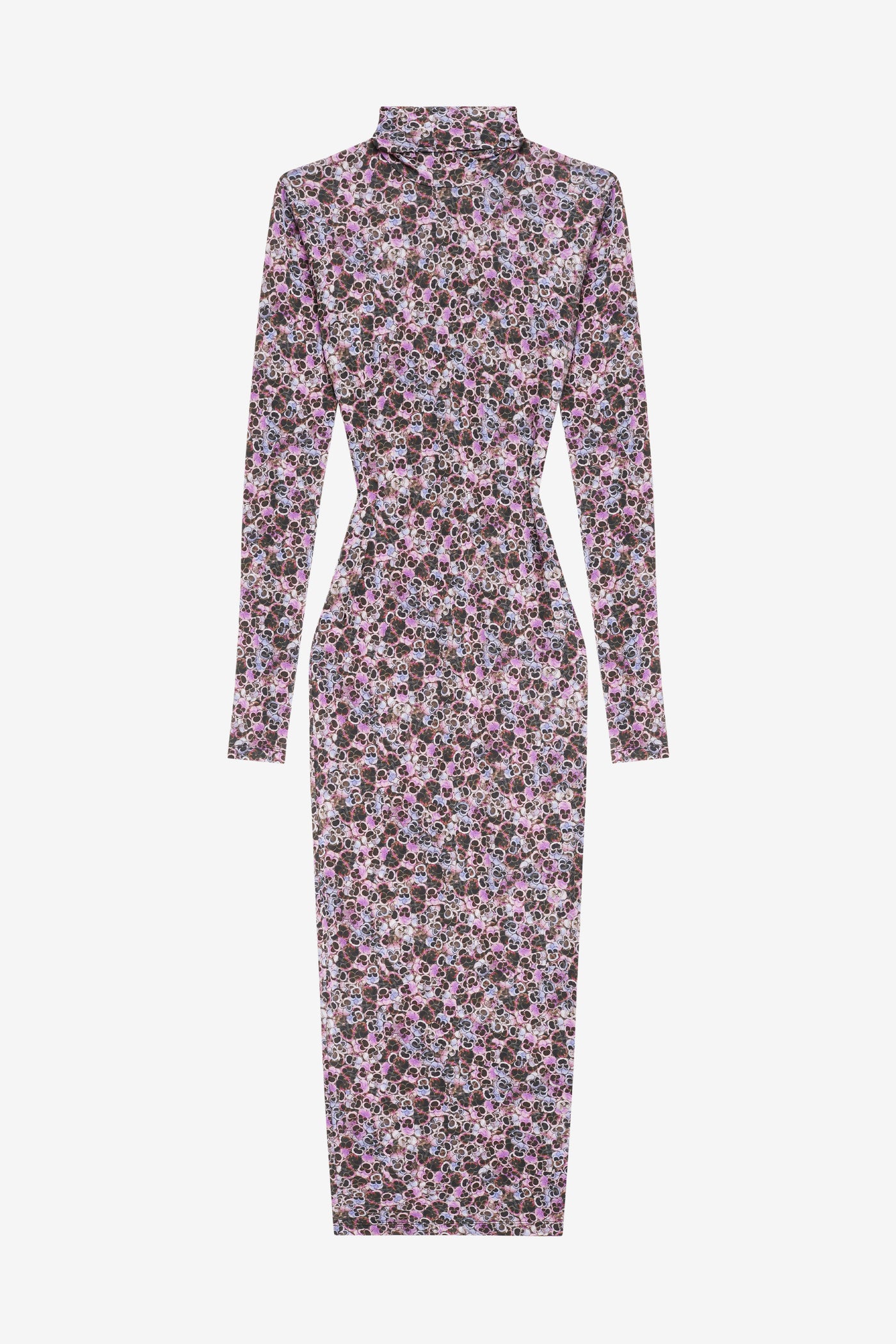 바네사(vanessa) 저지 프린트 터틀넥 드레스 - 보라 - Woman - 1