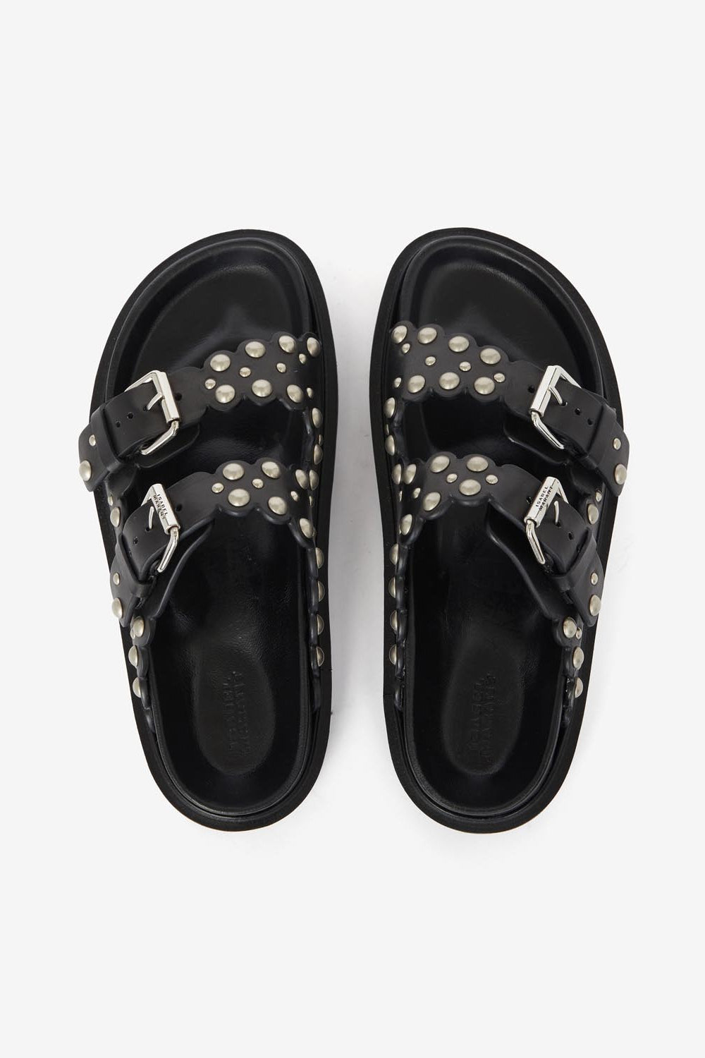 Lennya スタッズ レザー フラットサンダル - Black and silver - Woman - 4