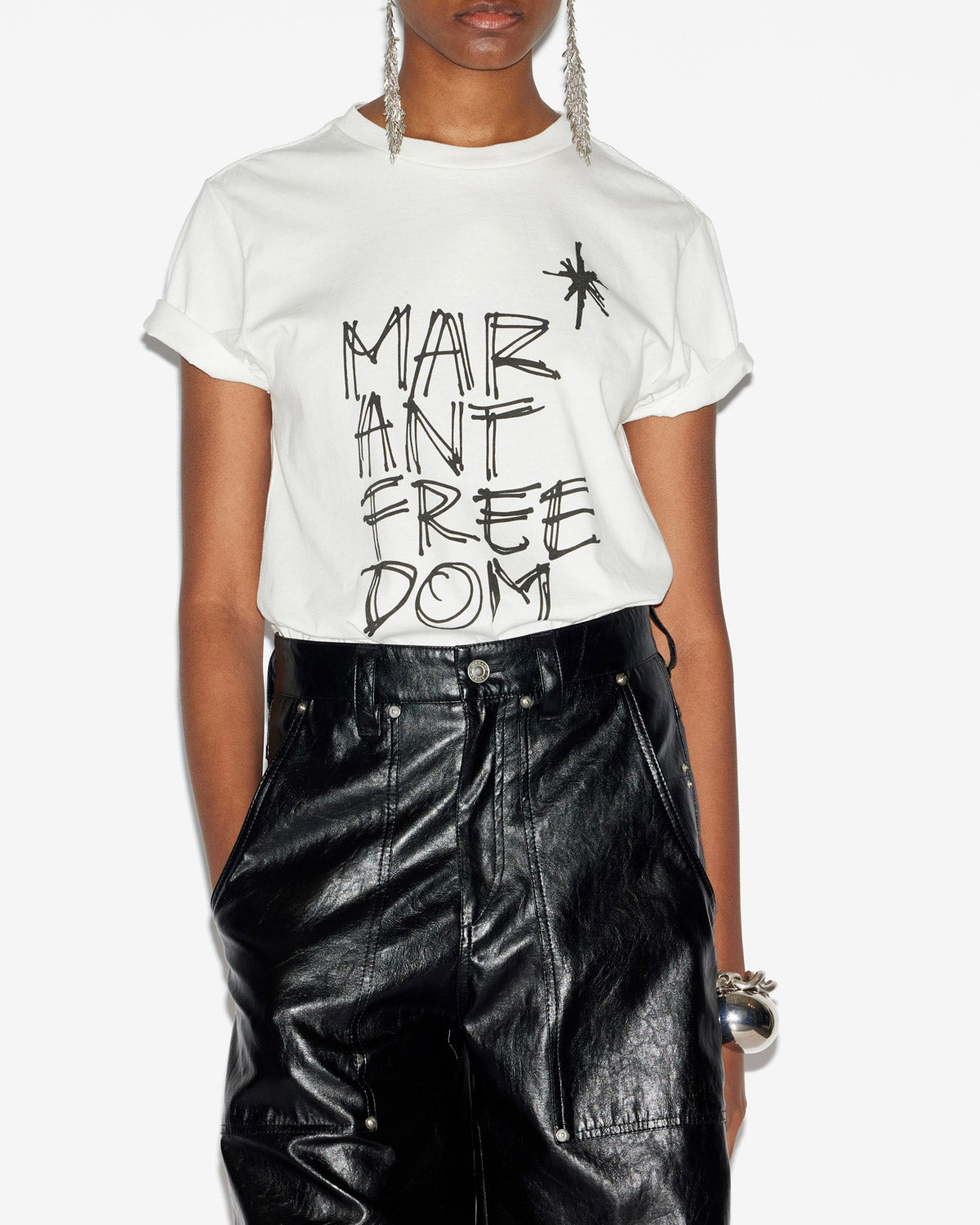 T-shirt zoeline Woman Blanc 5