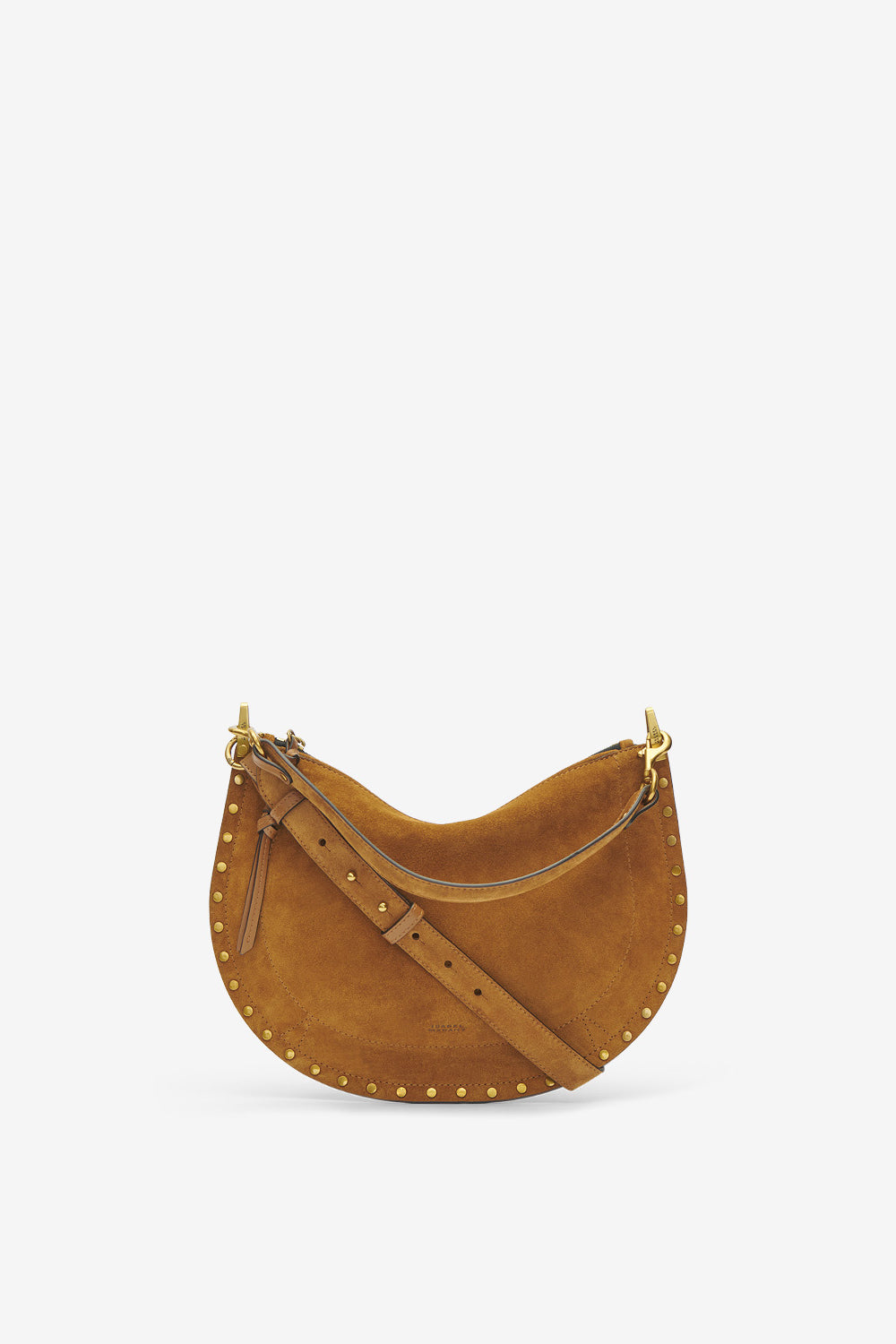 Oskan soft zip bag in suede calfskin leather - Cognac - Woman - 2