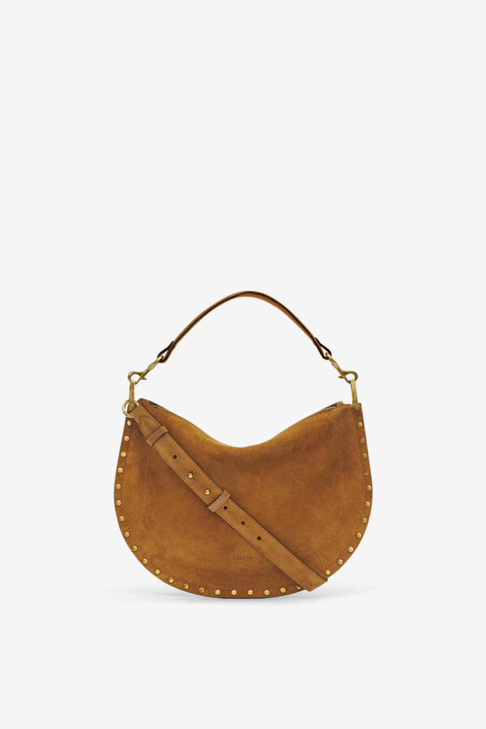 Oskan soft zip bag in suede calfskin leather - Cognac - Woman - 1