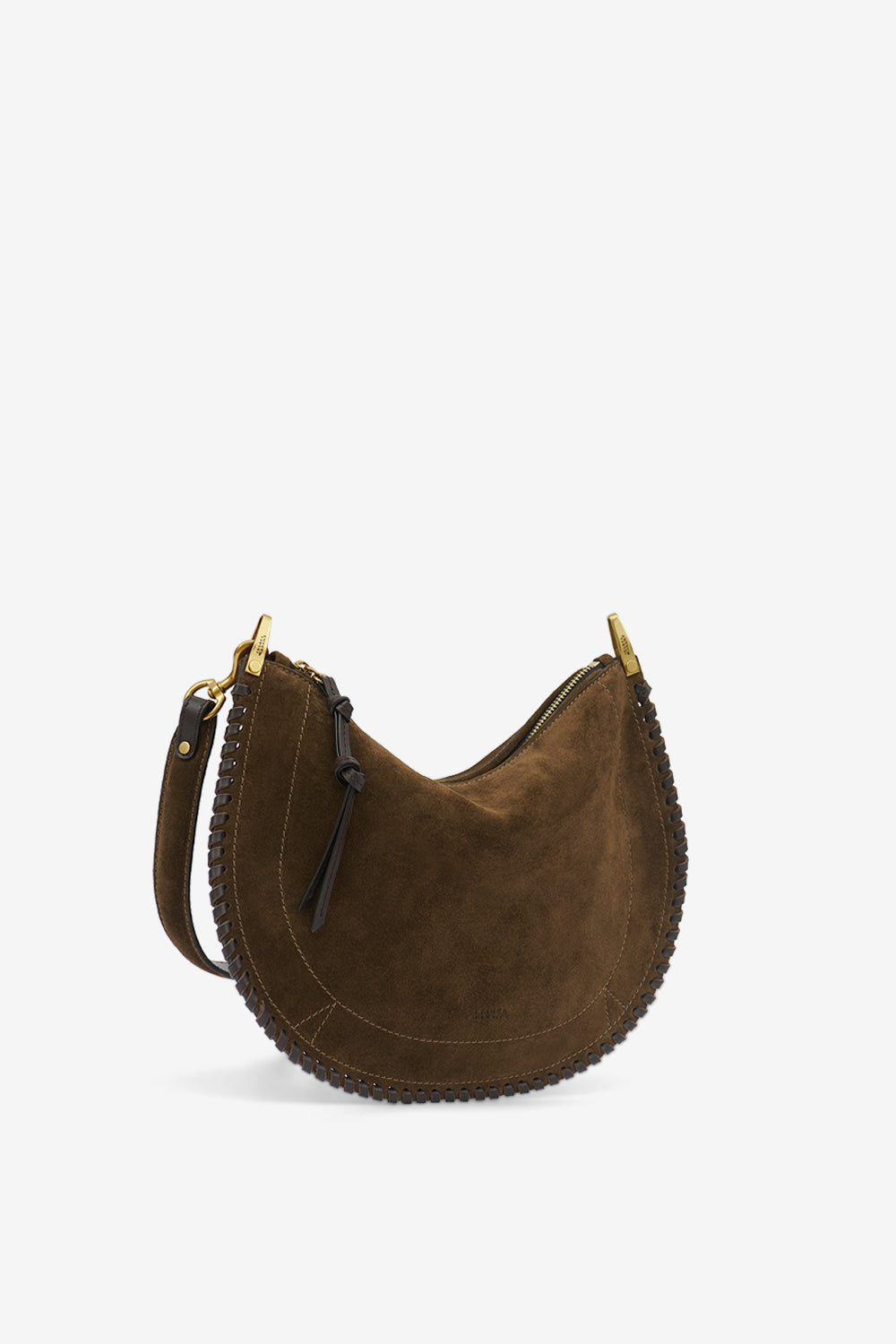 Oskan soft zip suede leather bag - Bronze - Woman - 6
