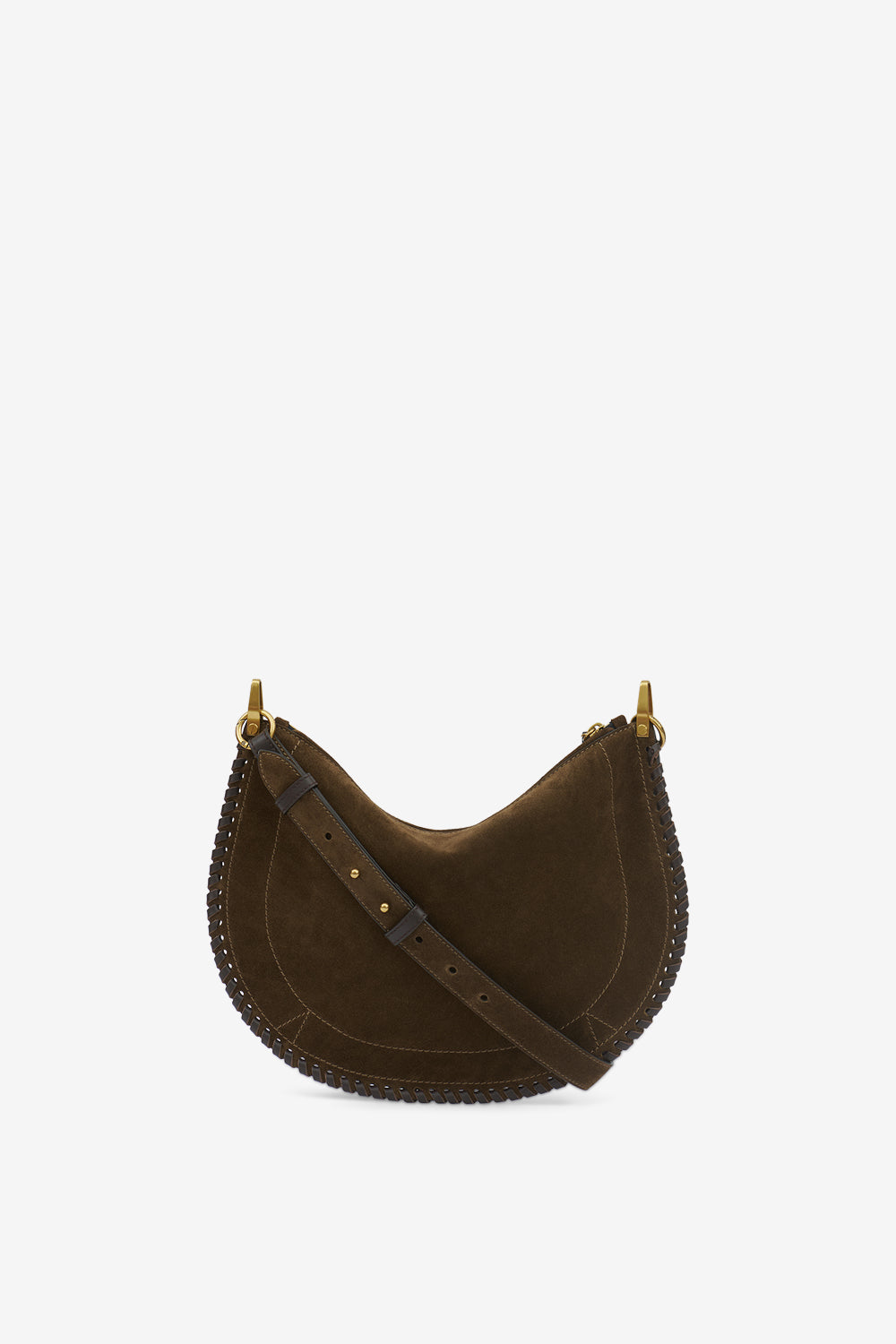 Oskan soft zip suede leather bag - Bronze - Woman - 3