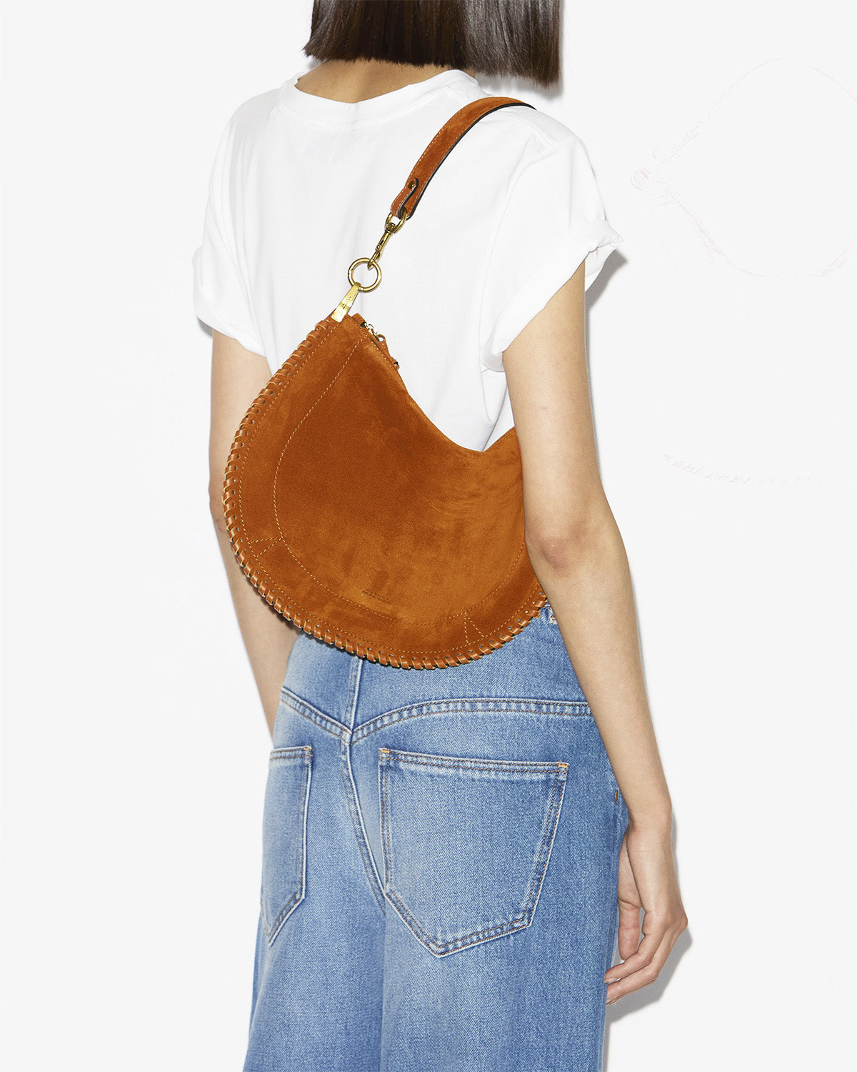 Oskan soft zip bag Woman Cognac 5