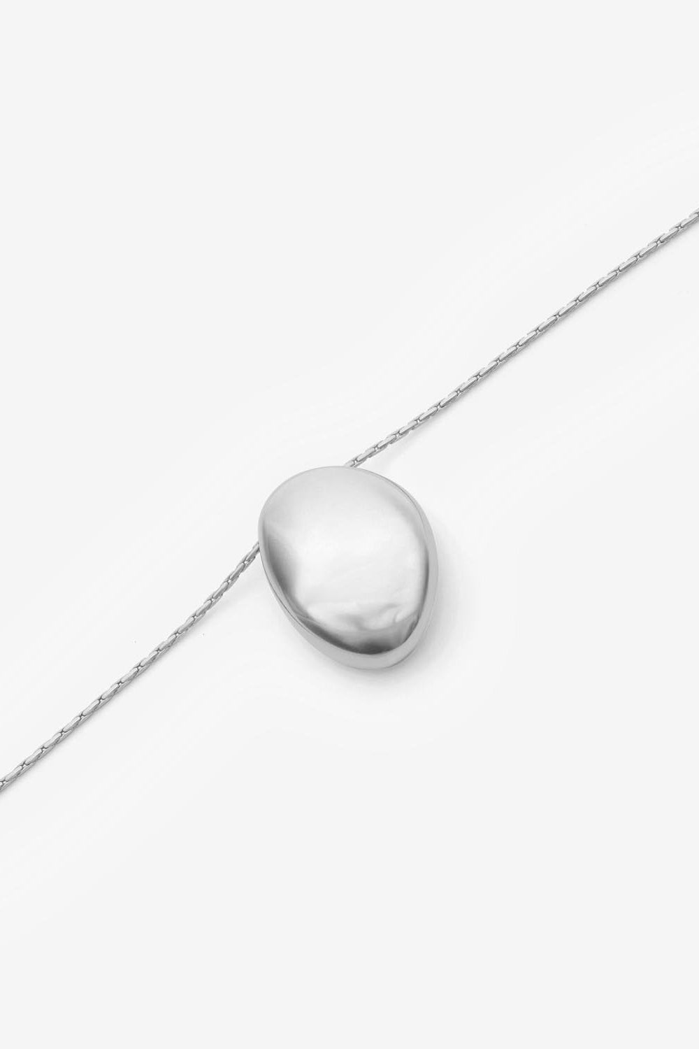 Shiny day pendant necklace in silver-finish brass - Silver - Woman - 3