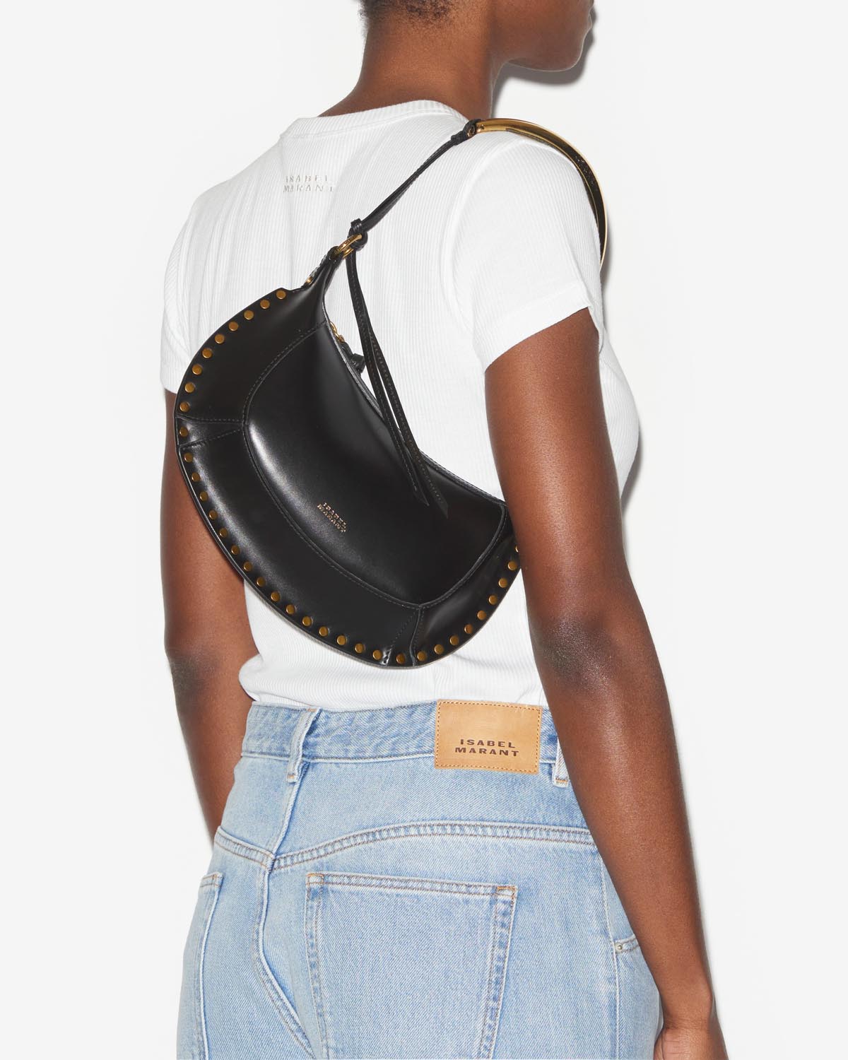 Oskan moon bag Woman Black and gold 3