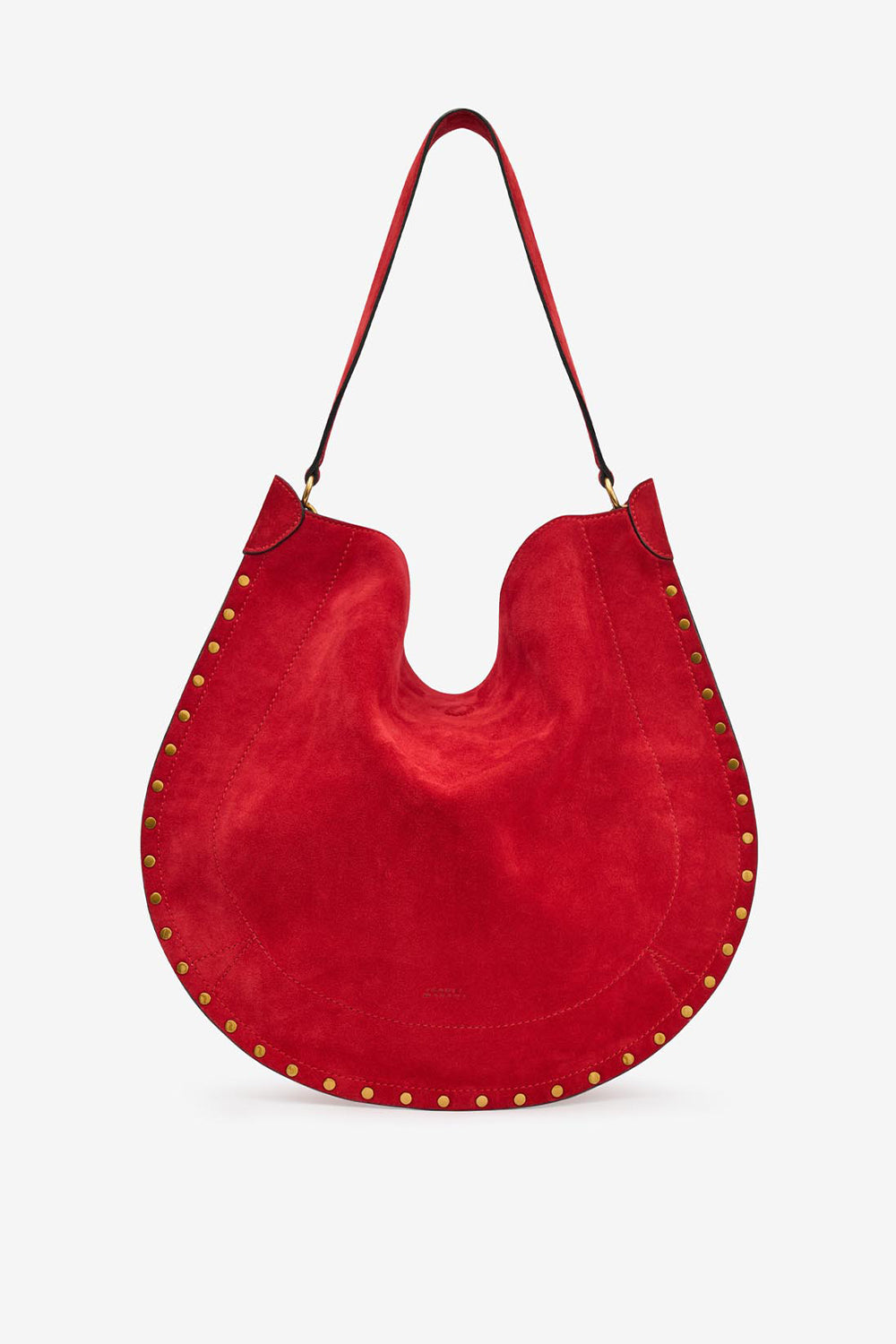 Oskan hobo soft suede calfskin leather bag - Scarlet red - Woman - 1