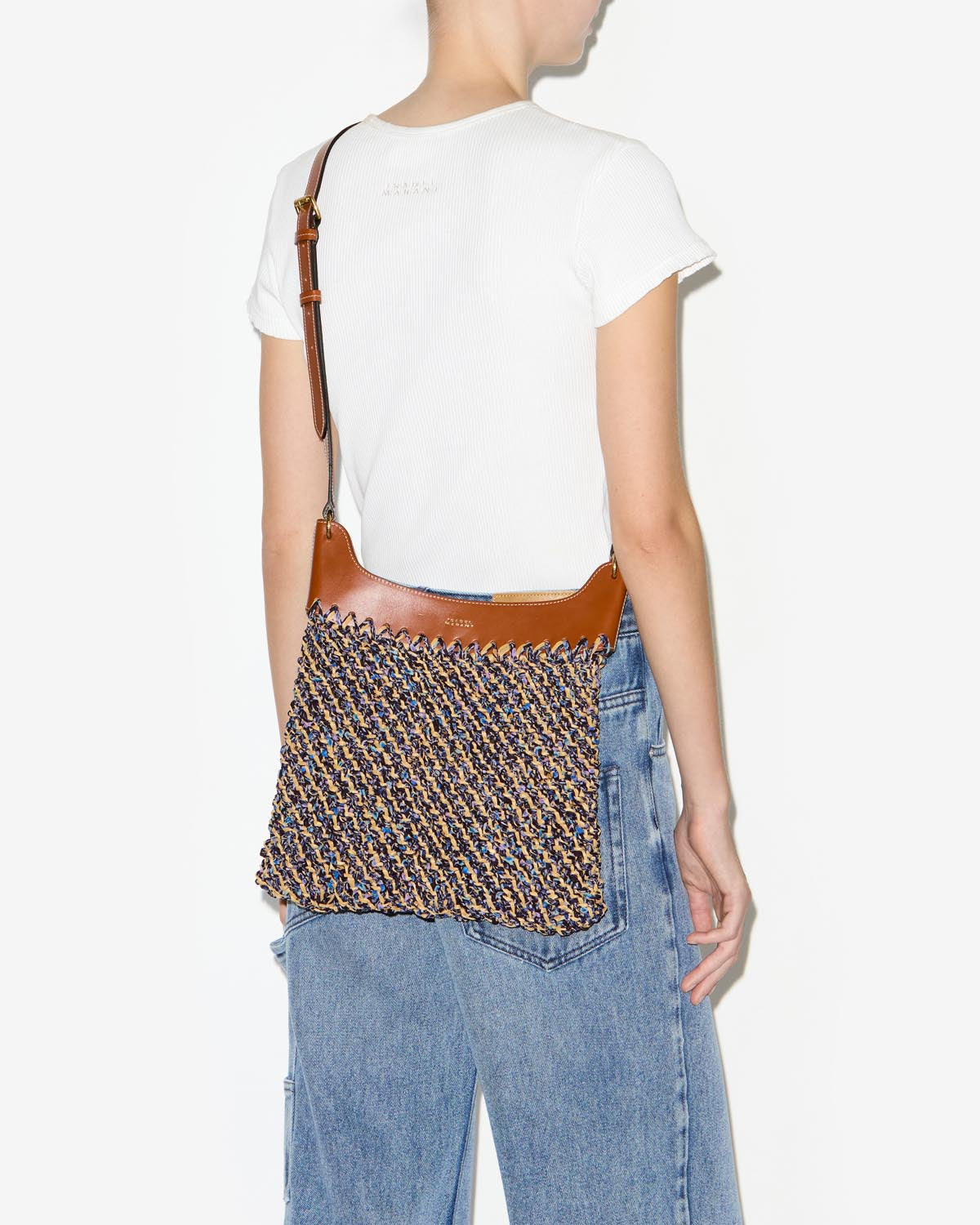 Bolso tejido a mano amalfi Woman Púrpura 3