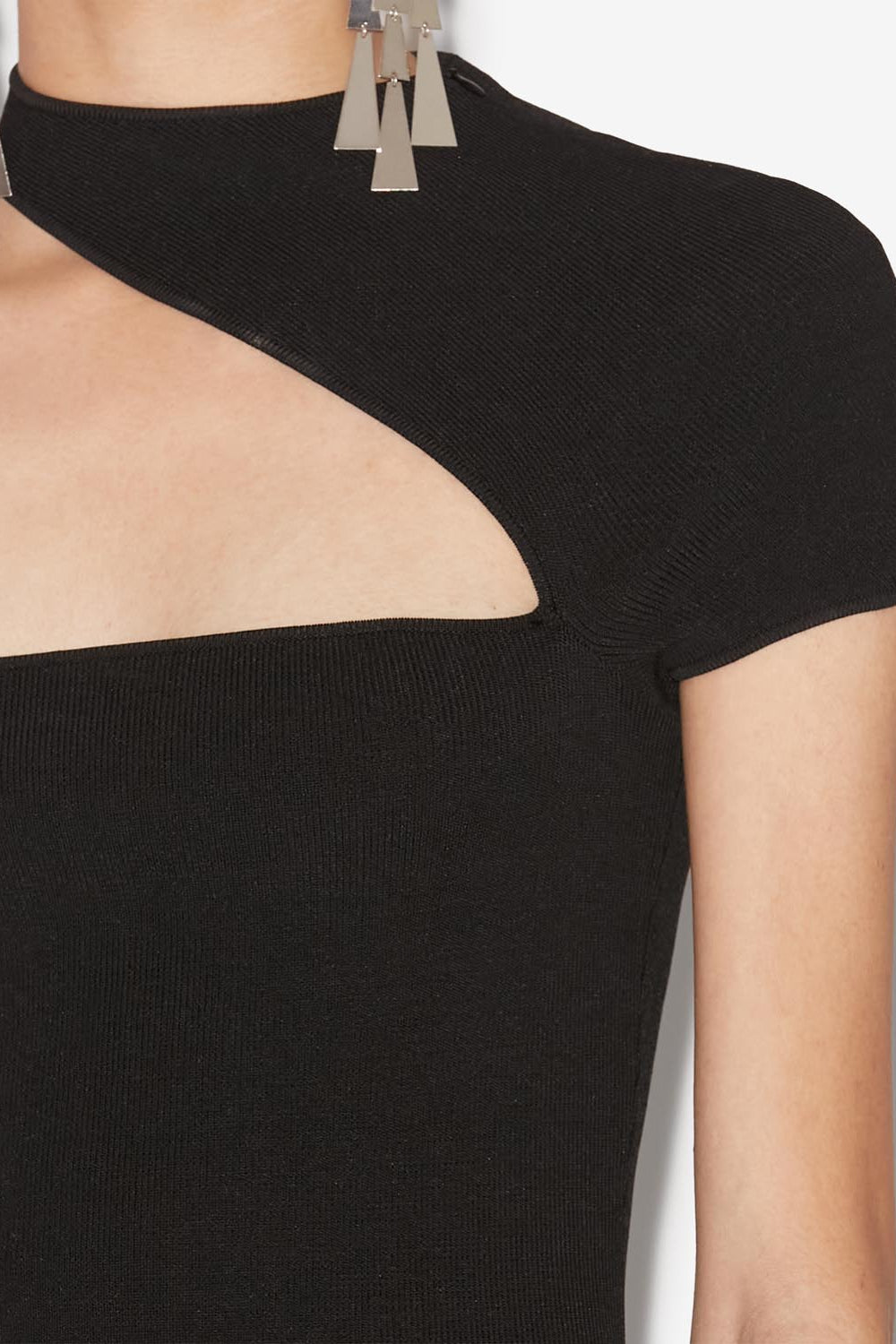 Orka 저지 소재의 미니 드레스 - 검은색 - Woman - 3