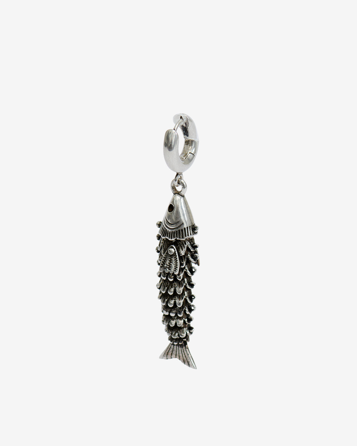 River man earring Man Silver 2