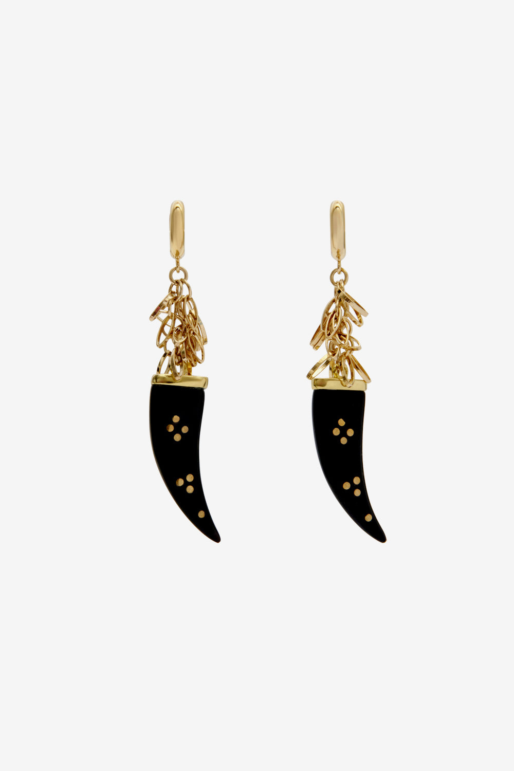 Ellen hoop earrings - Black - Woman - 1