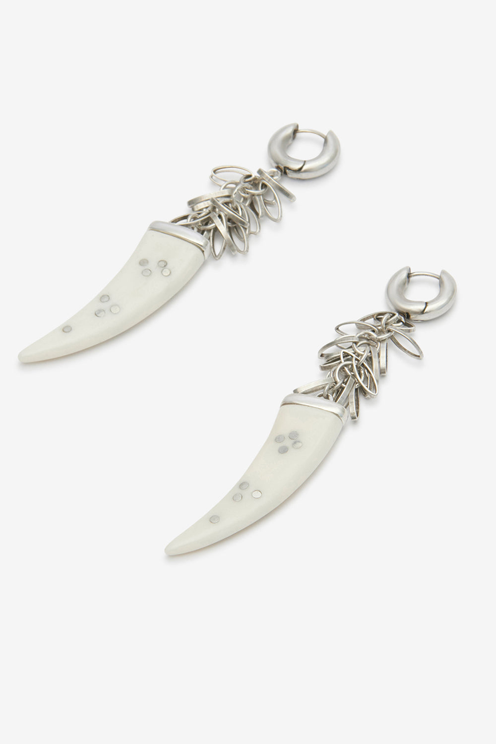Ellen hoop earrings - Ecru-silver - Woman - 3