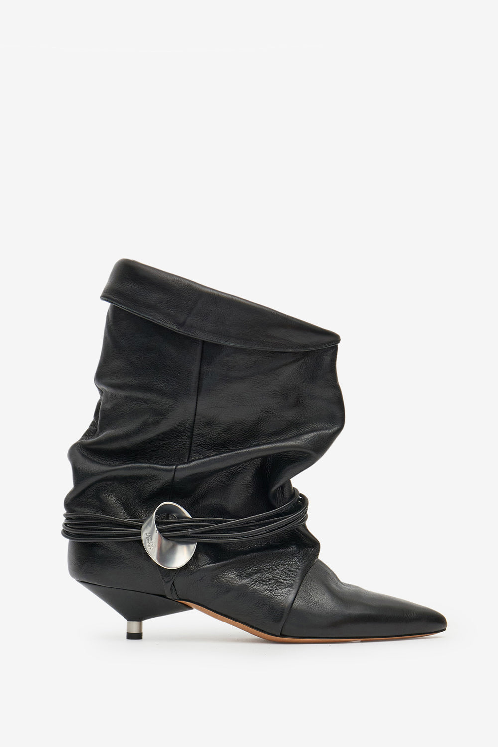 Edrika ビジュー付き ドレープブーツ - 黒 - Woman - 1