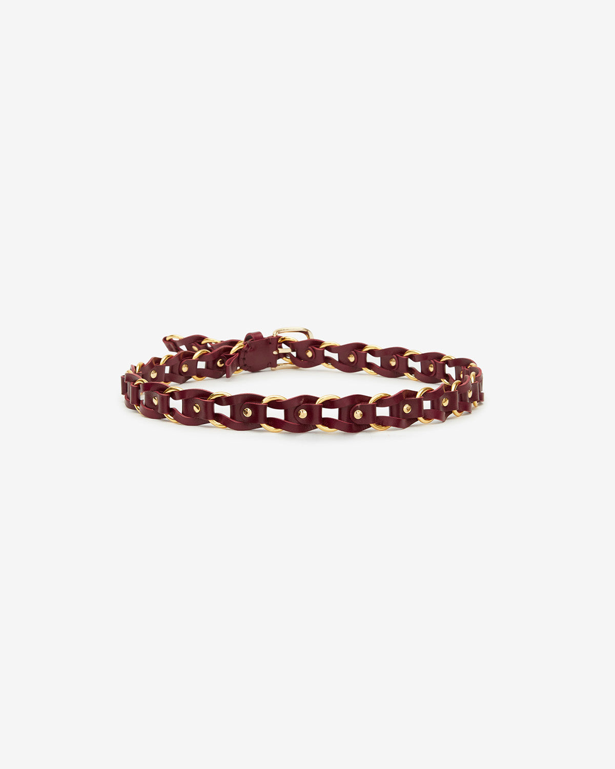 발리 벨트 Woman Burgundy-gold 2