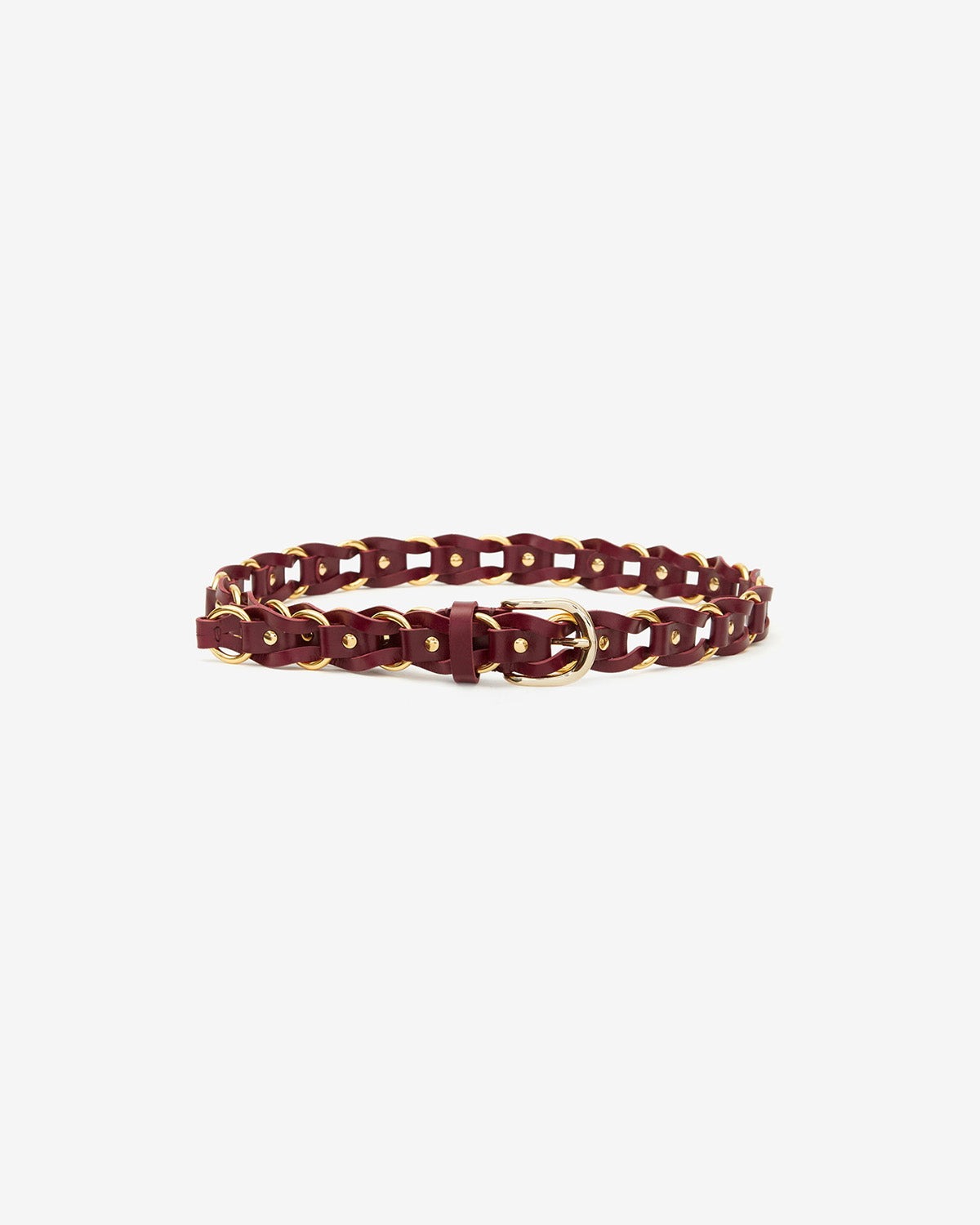 발리 벨트 Woman Burgundy-gold 1