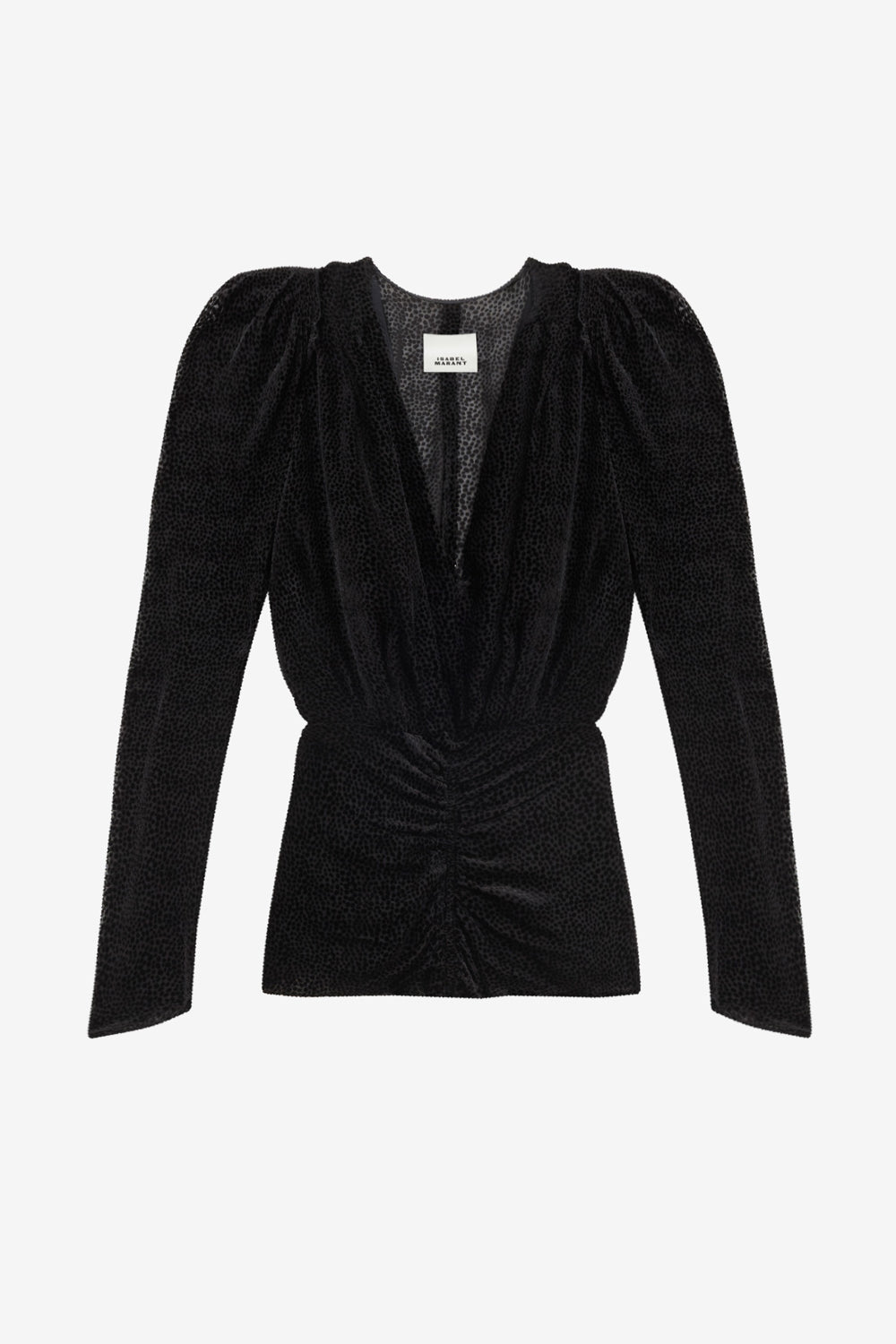 Blusa marlin de terciopelo devoré - Negro - Woman