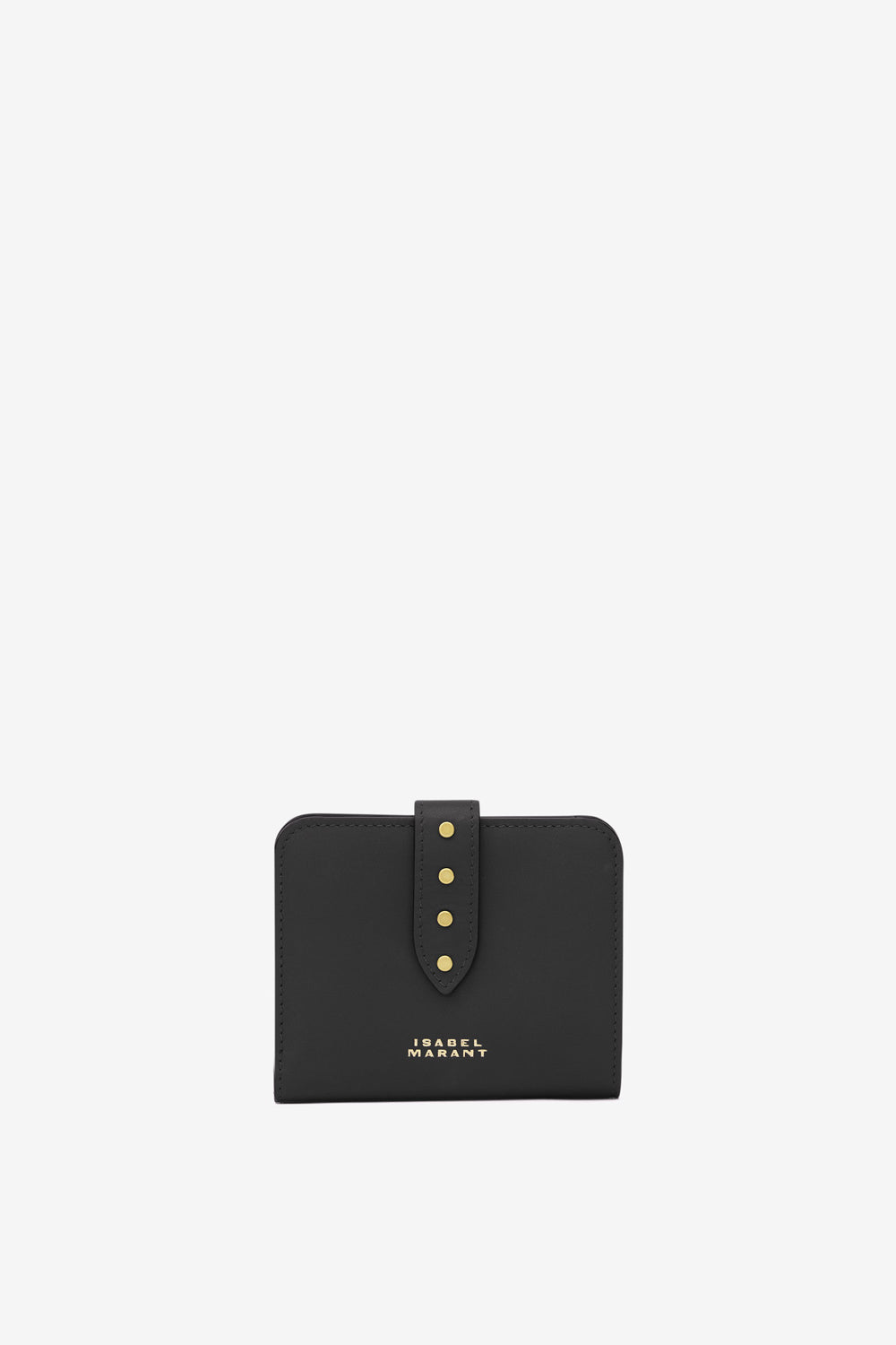Oskan studded soft leather wallet - Black - Woman - 1