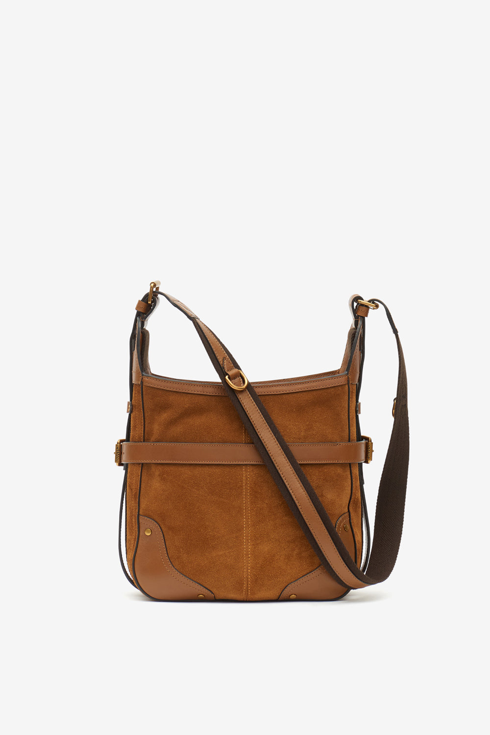 Sierra hobo s shoulder bag in suede leather - Cognac - Woman - 3