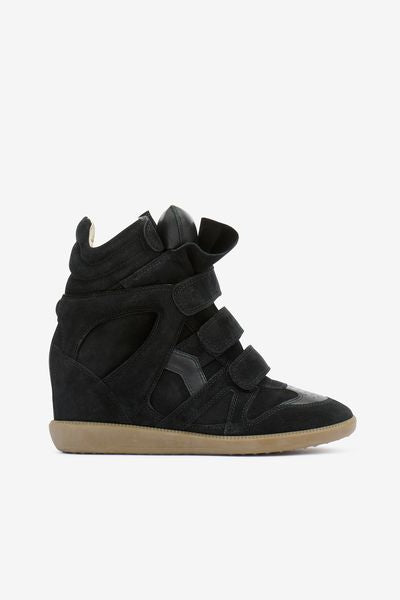 Bekett leather wedge sneakers - Black - Woman - 2