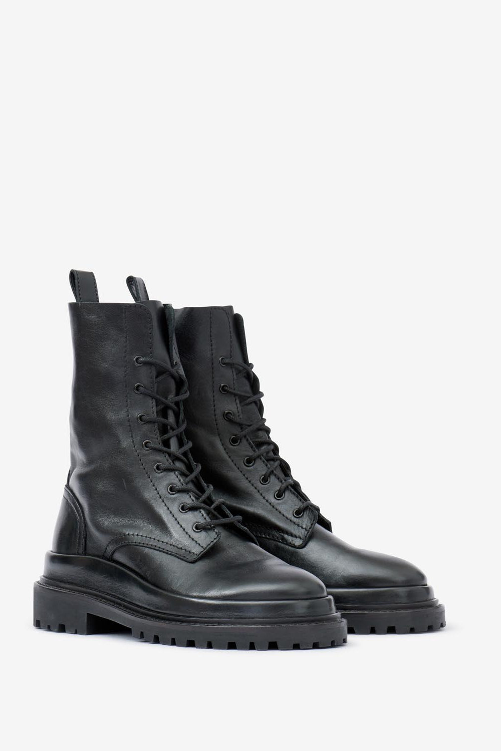 Ghiso smooth leather low boots - 黒 - Woman - 5