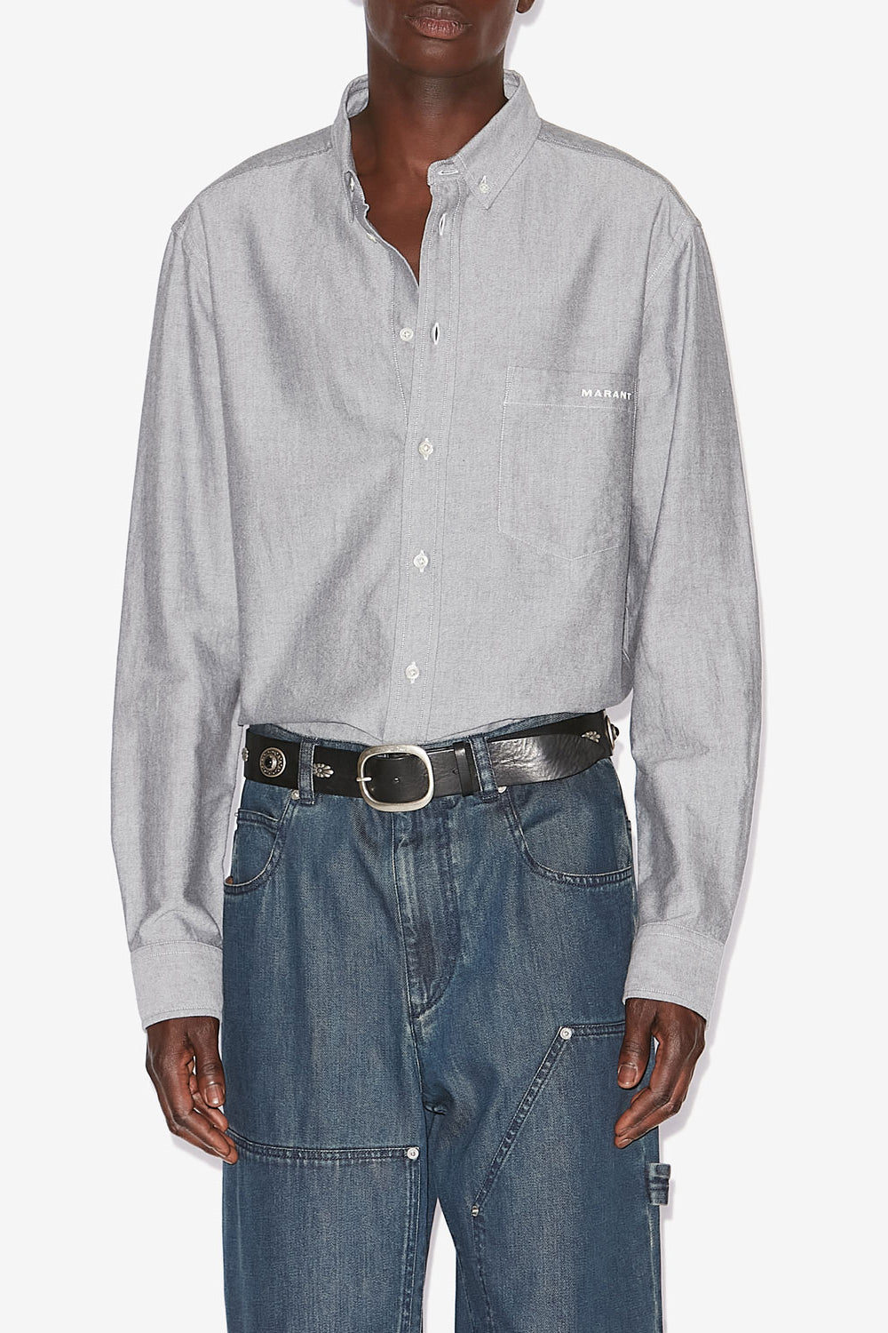 Jasolo cotton shirt - Anthracite - Man - 4