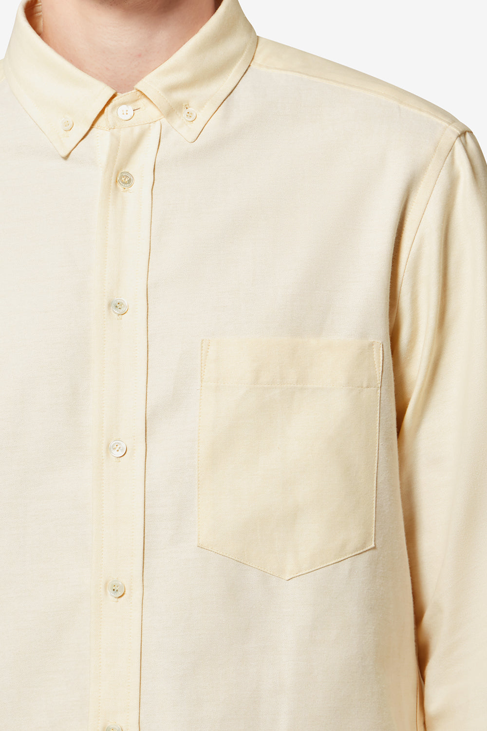 Jasolo cotton oxford shirt - Light yellow - Man - 3