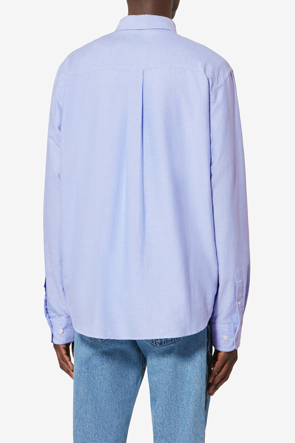 Jasolo コットン オックスフォードシャツ - 青 - Man - 5
