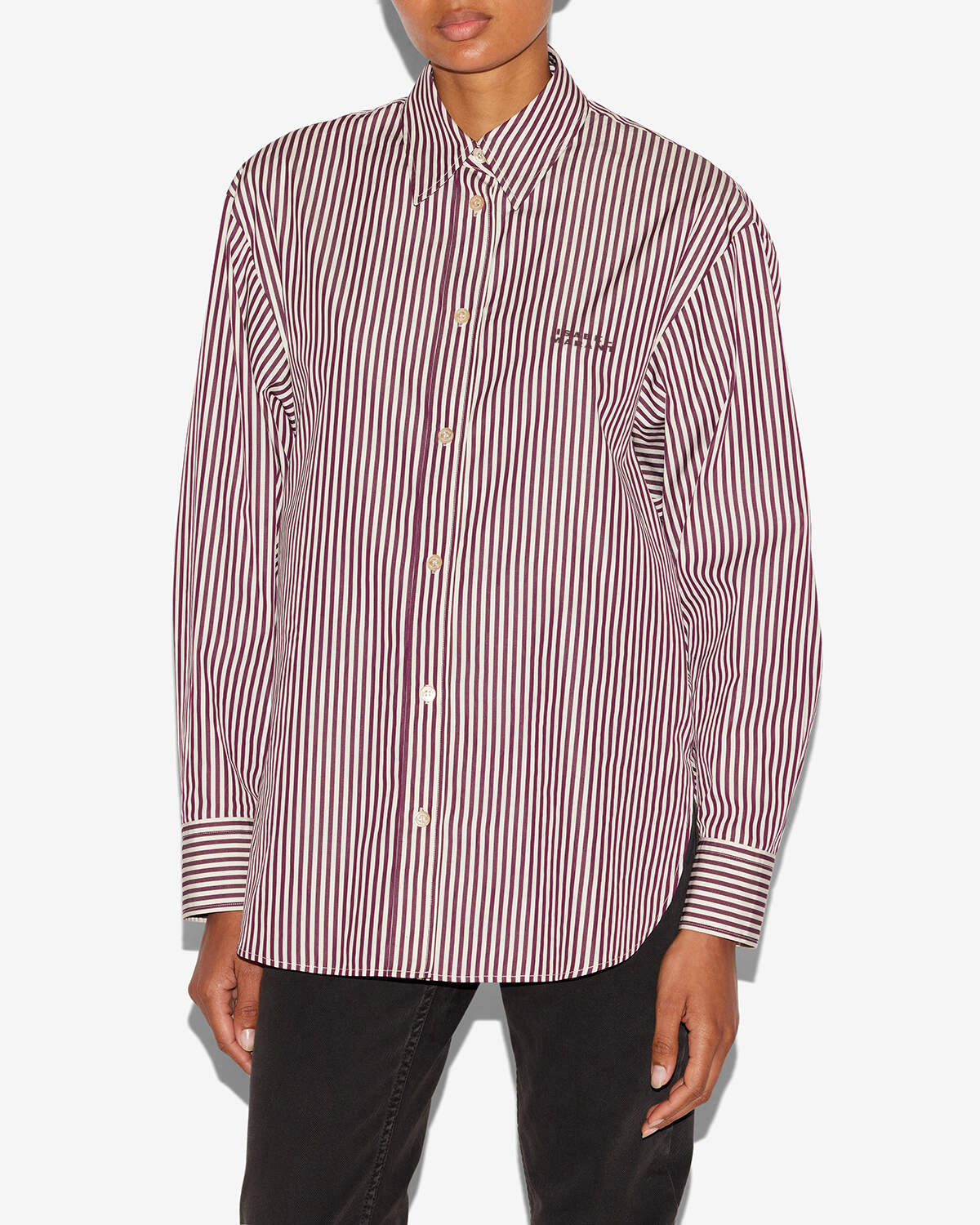 Camisa fabriza Woman Ecru-burgundy 5