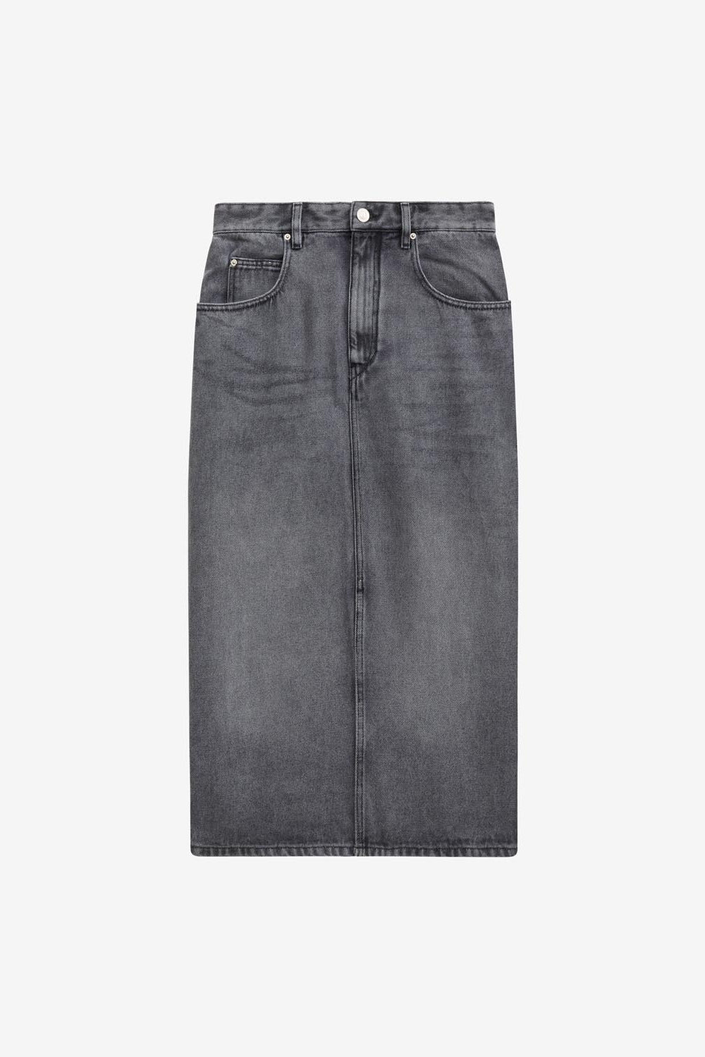 Jupe midi en denim fin tilauria - Gris clair - Woman - 1